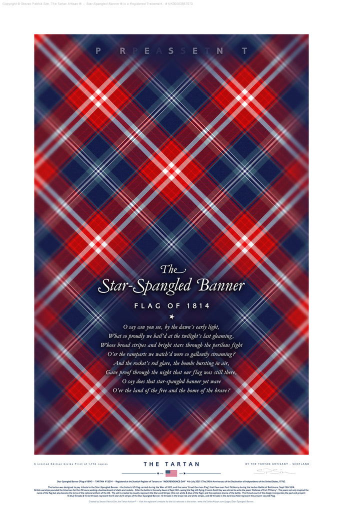 * Introducing the - STAR-SPANGLED BANNER - Ltd. Edition Tartan Prints
