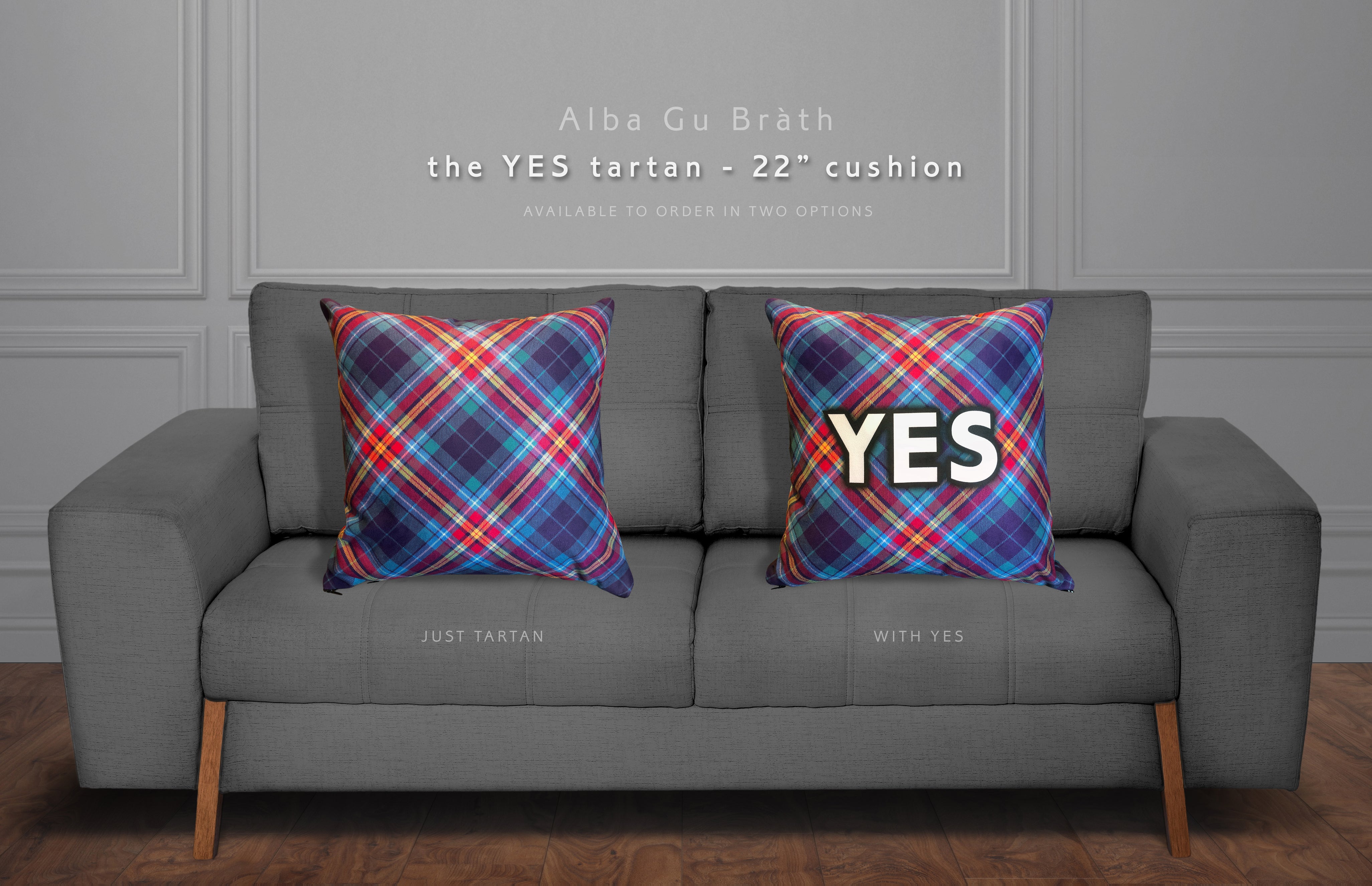 YES TARTAN CUSHIONS