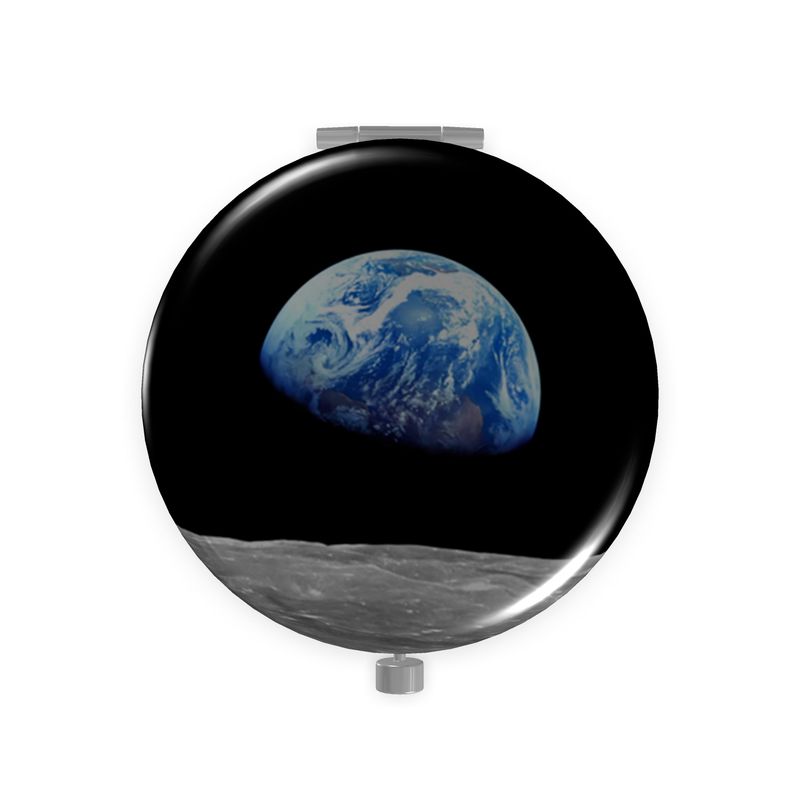 Earthrise Iconic Photo - Metal Compact Mirror