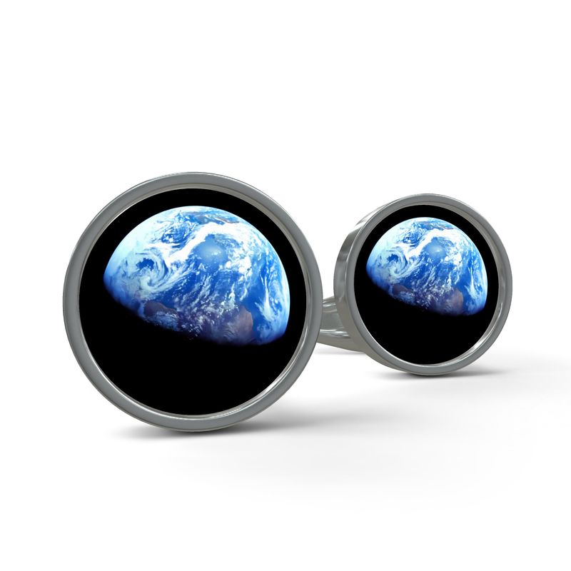 Earthrise Iconic Photo - Cufflinks