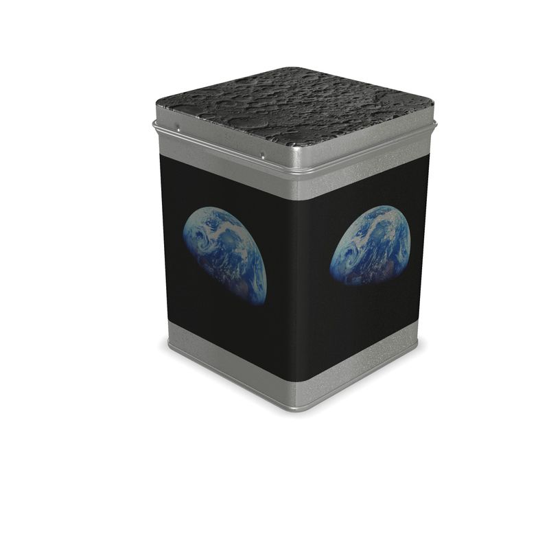 Earthrise 2.0 - Metal Tea Caddy with Craters
