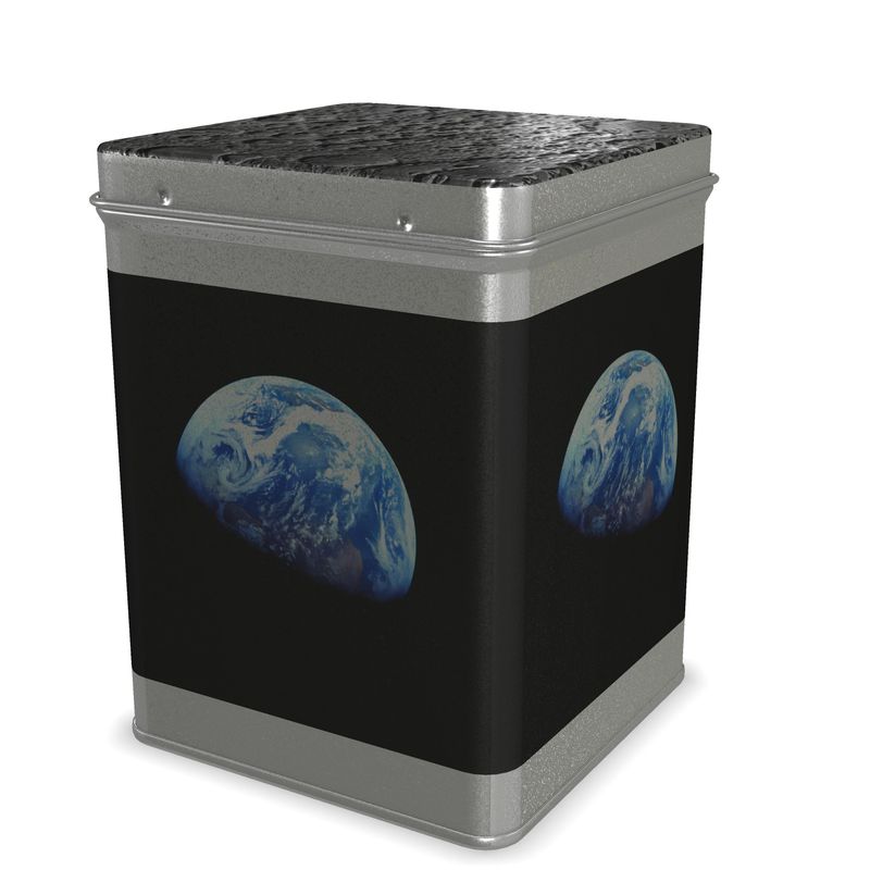 Earthrise 2.0 - Metal Tea Caddy with Craters