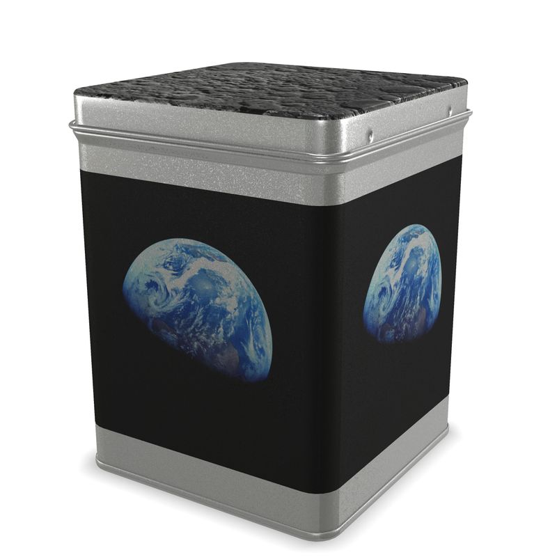 Earthrise 2.0 - Metal Tea Caddy with Craters