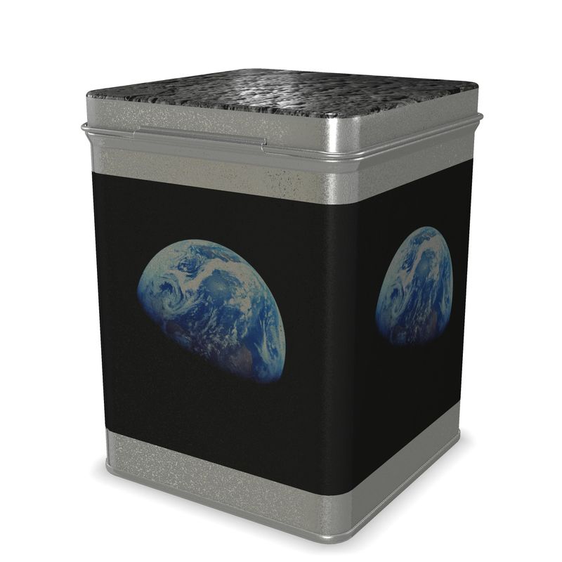Earthrise 2.0 - Metal Tea Caddy with Craters