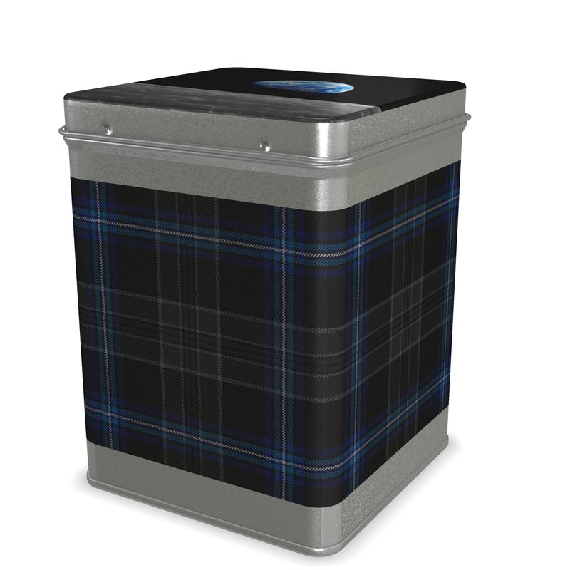 Earthrise 2.0 - Metal Tea Caddy with Tartan