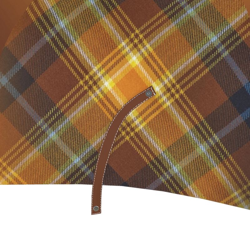 The Angels' Share Tartan Umbrella — Mini Auto Open Light Maple Handle