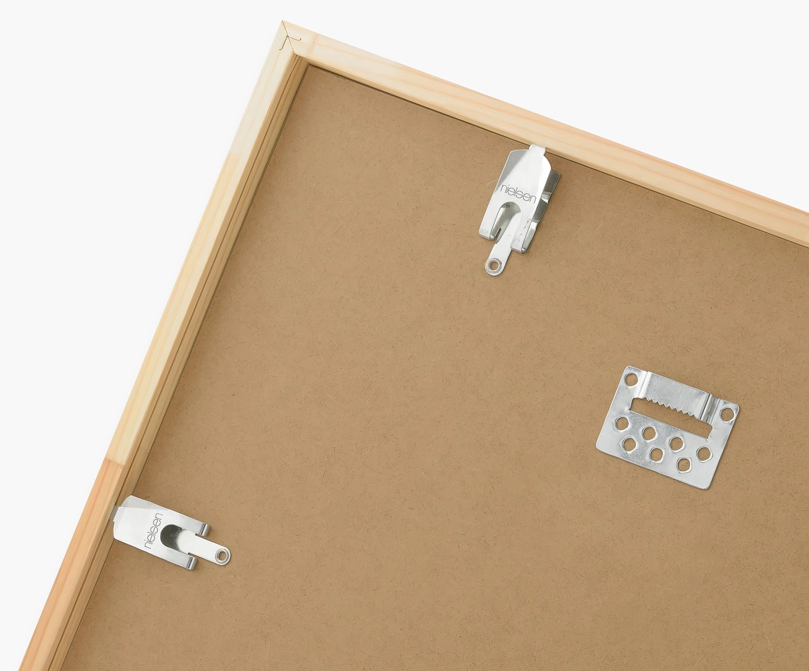 Nielsen Premium Quadrum frame profile reference for fine art prints, corner view.