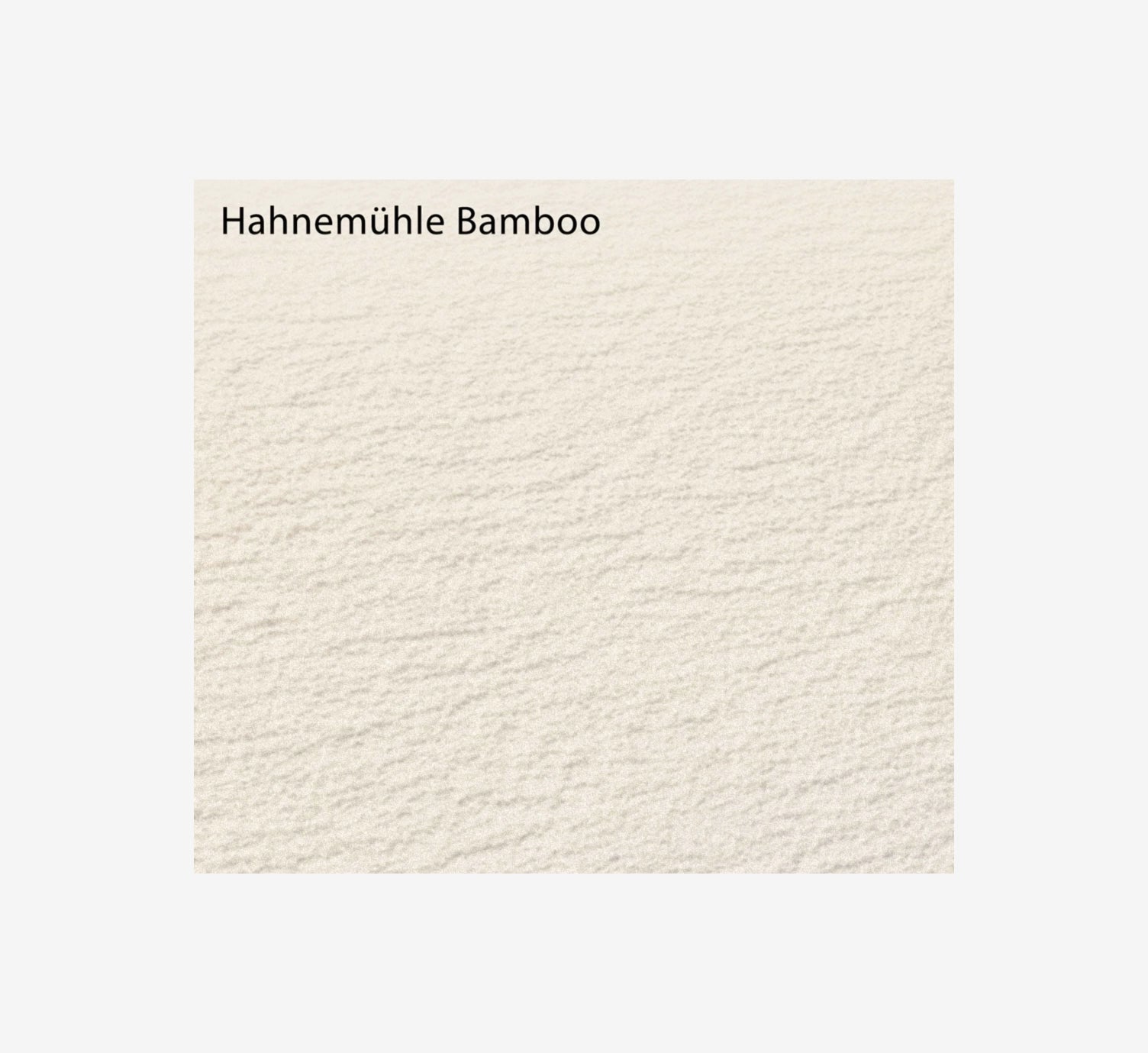 Close-up of Hahnemühle Bamboo fine art paper texture.