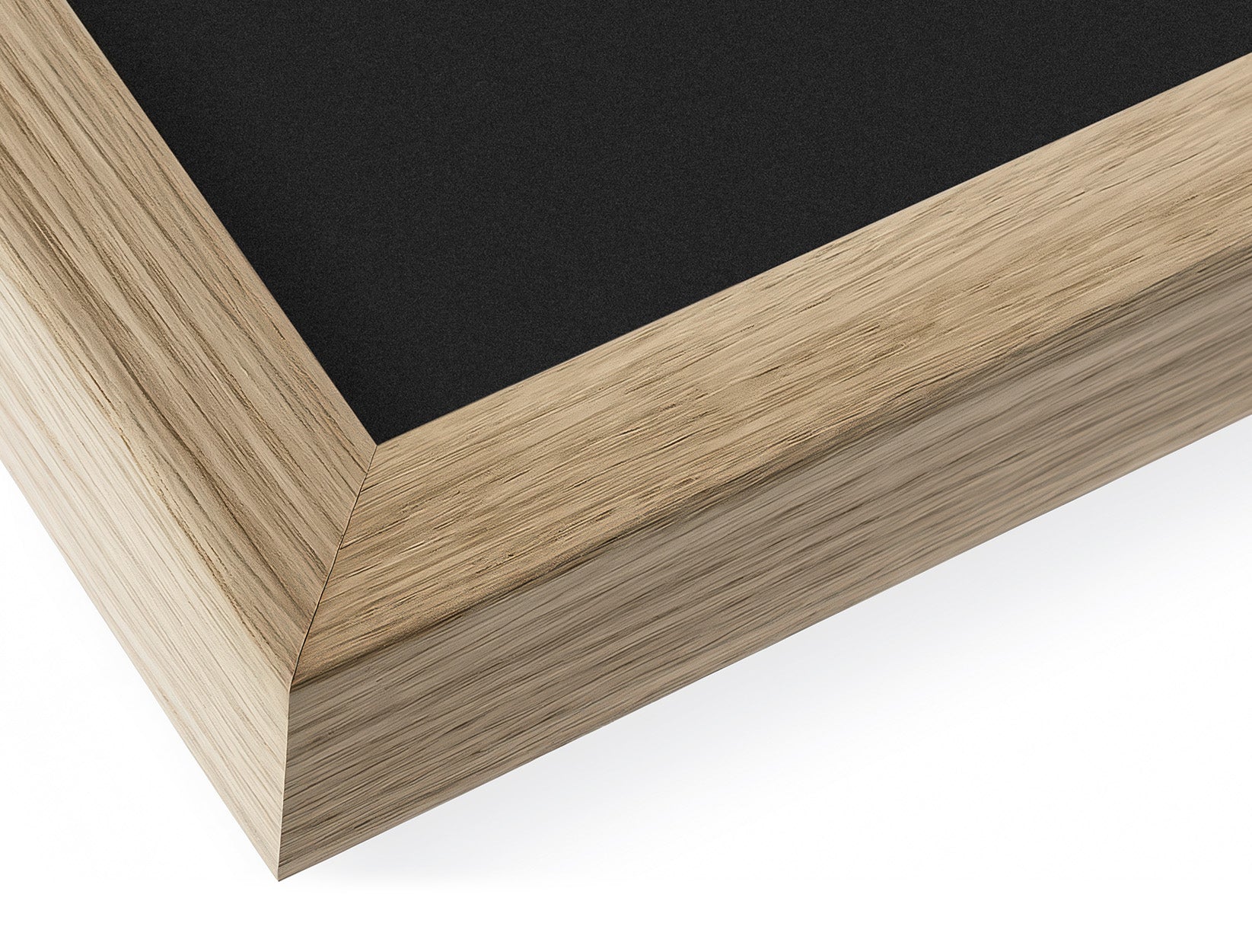 Detail view of oak frame with black archival mount for Star-Spangled Banner America250 Tartan250 framed print.