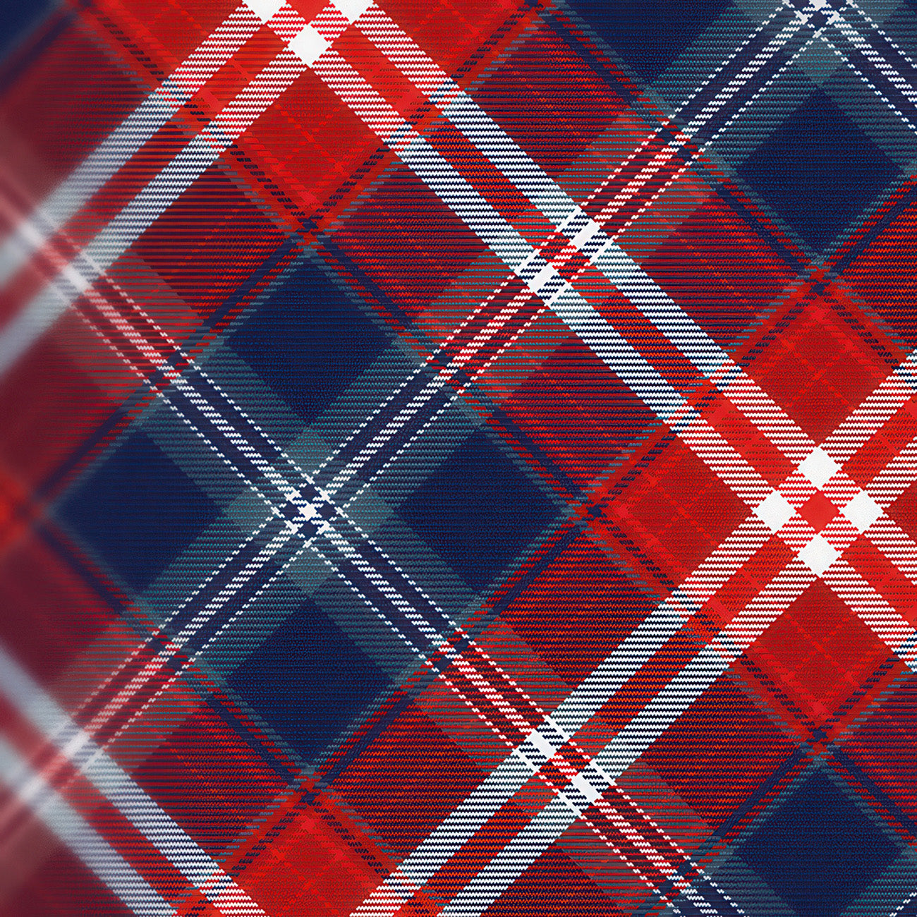 Plaid pattern with red, blue, and white colors. Tartan250.
