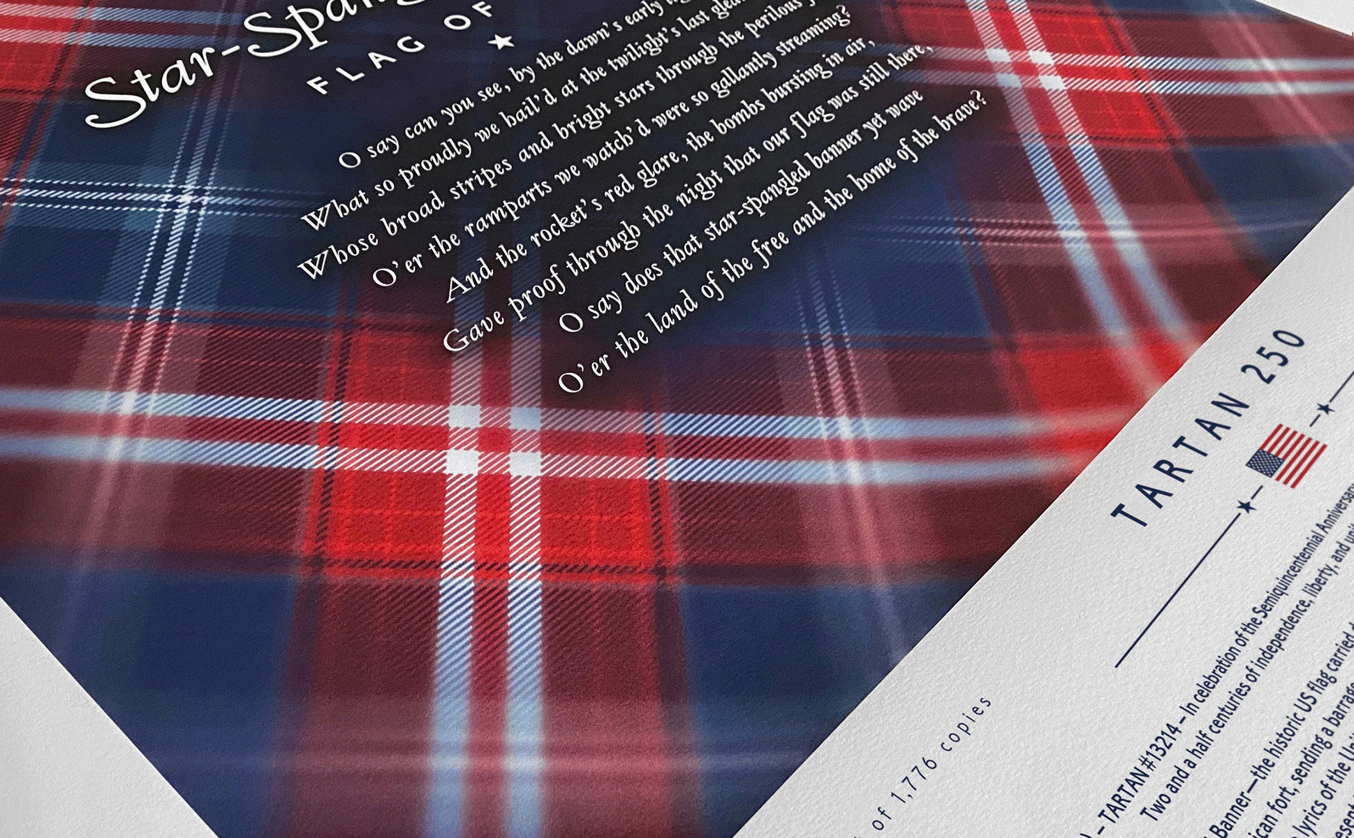 The America 250 Tartan Limited Edition Fine Art Print, is now available in two edition sizes, framed and unframed. In Past and Present.