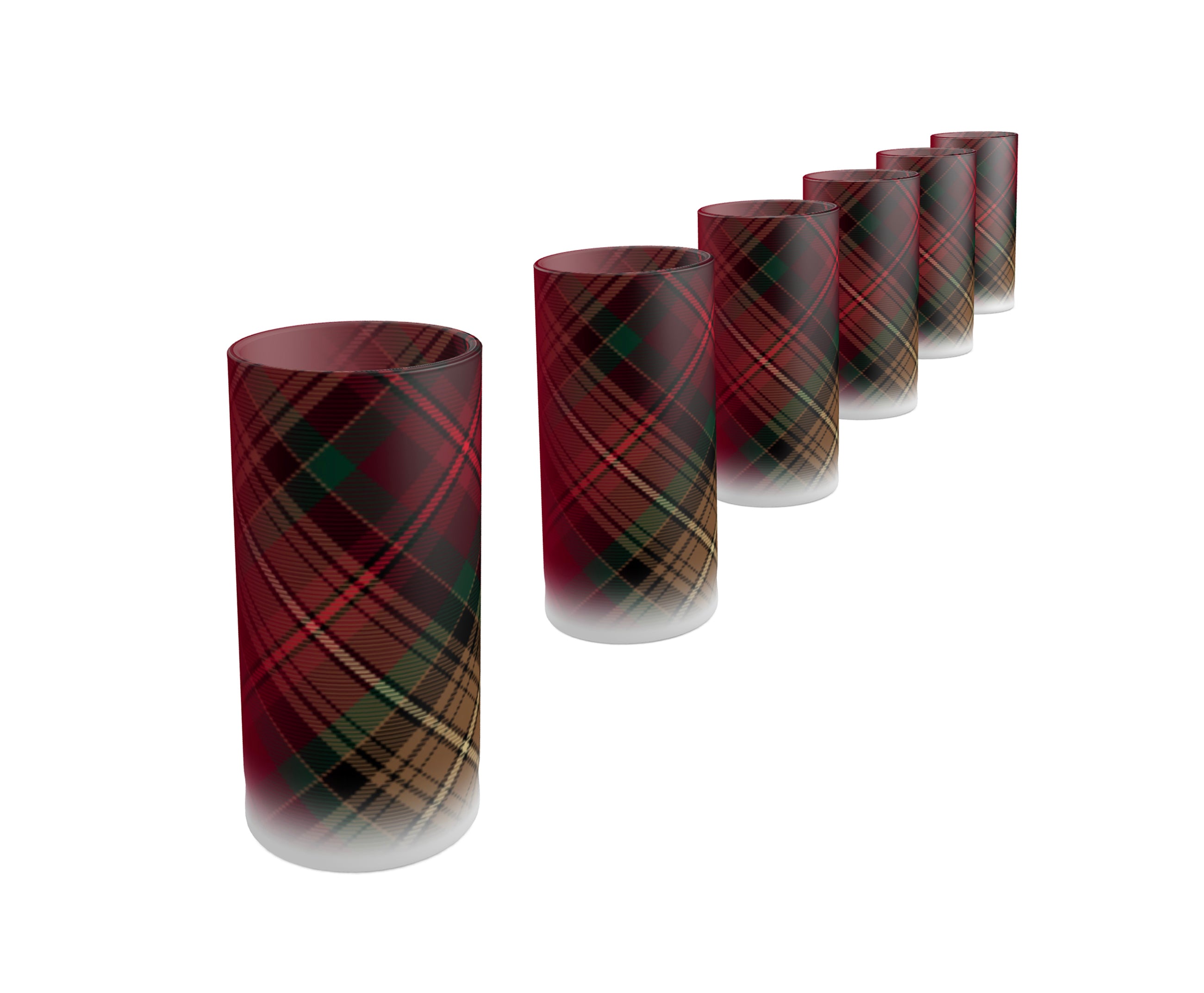 7th Centennial Tartan Tequila Shot Glasses - set of six shot glasses