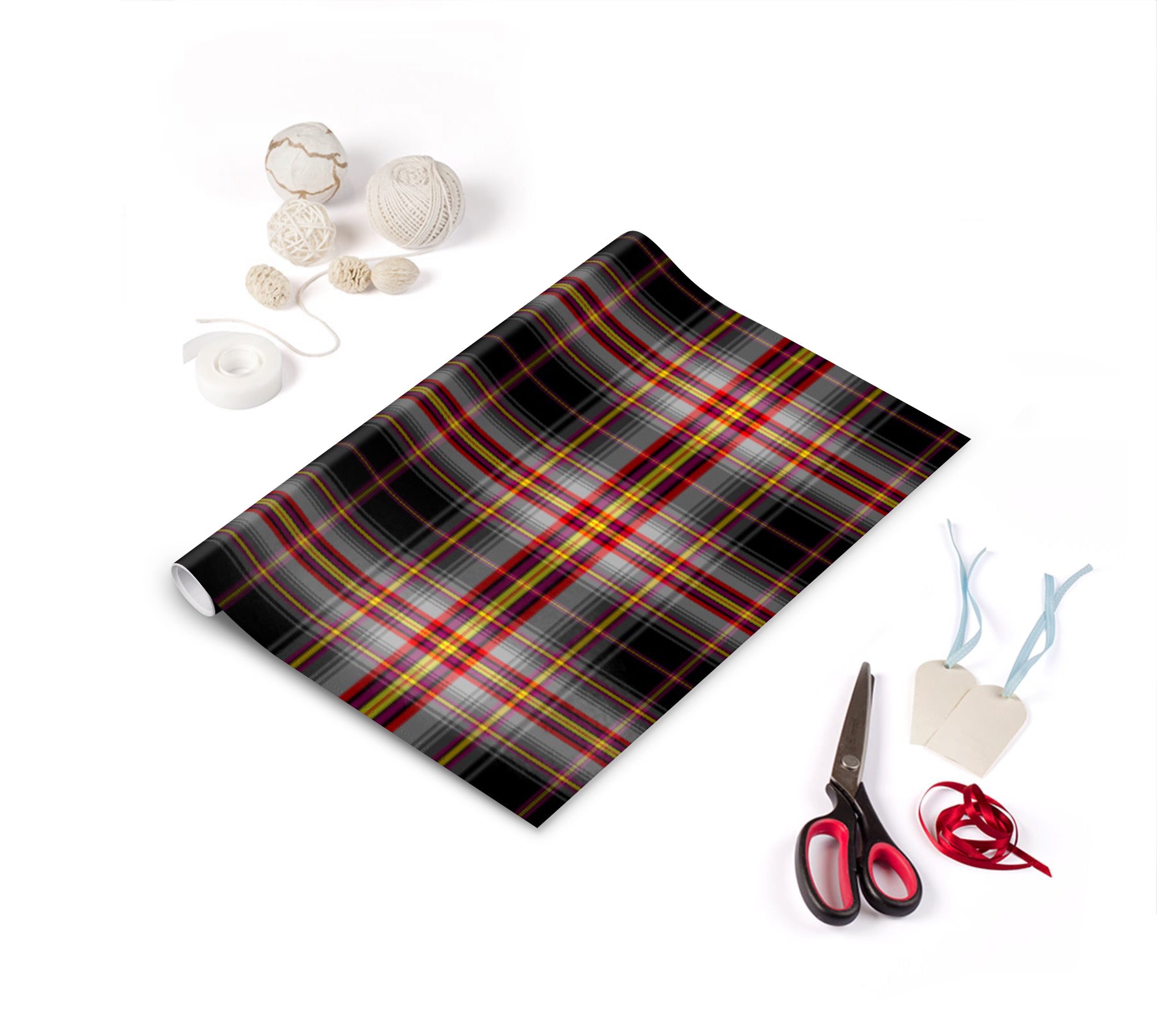 Designer wrapping paper exclusive to the Tartan Artisan ®. Featuring the tartan ...Phoenix Rising, created in 2018 as a tribute to the phoenix, an ancient mythological symbol which has endured for millennia, and across vastly different cultures