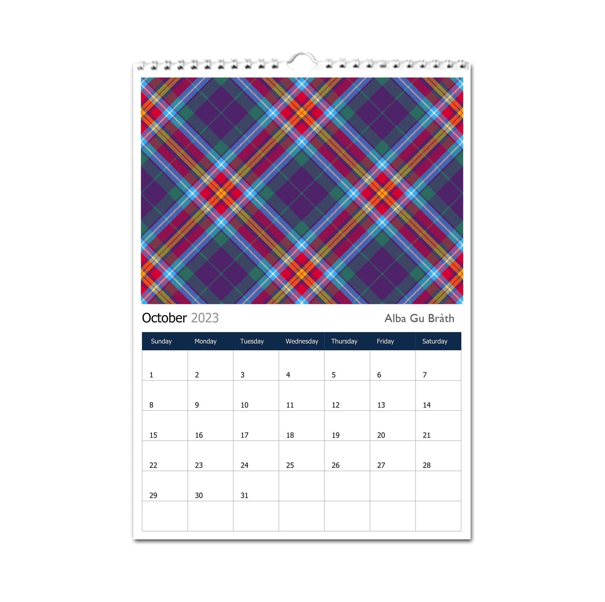 The Tartan Artisan perpetual CALENDAR - Alba Gu Brath Edition