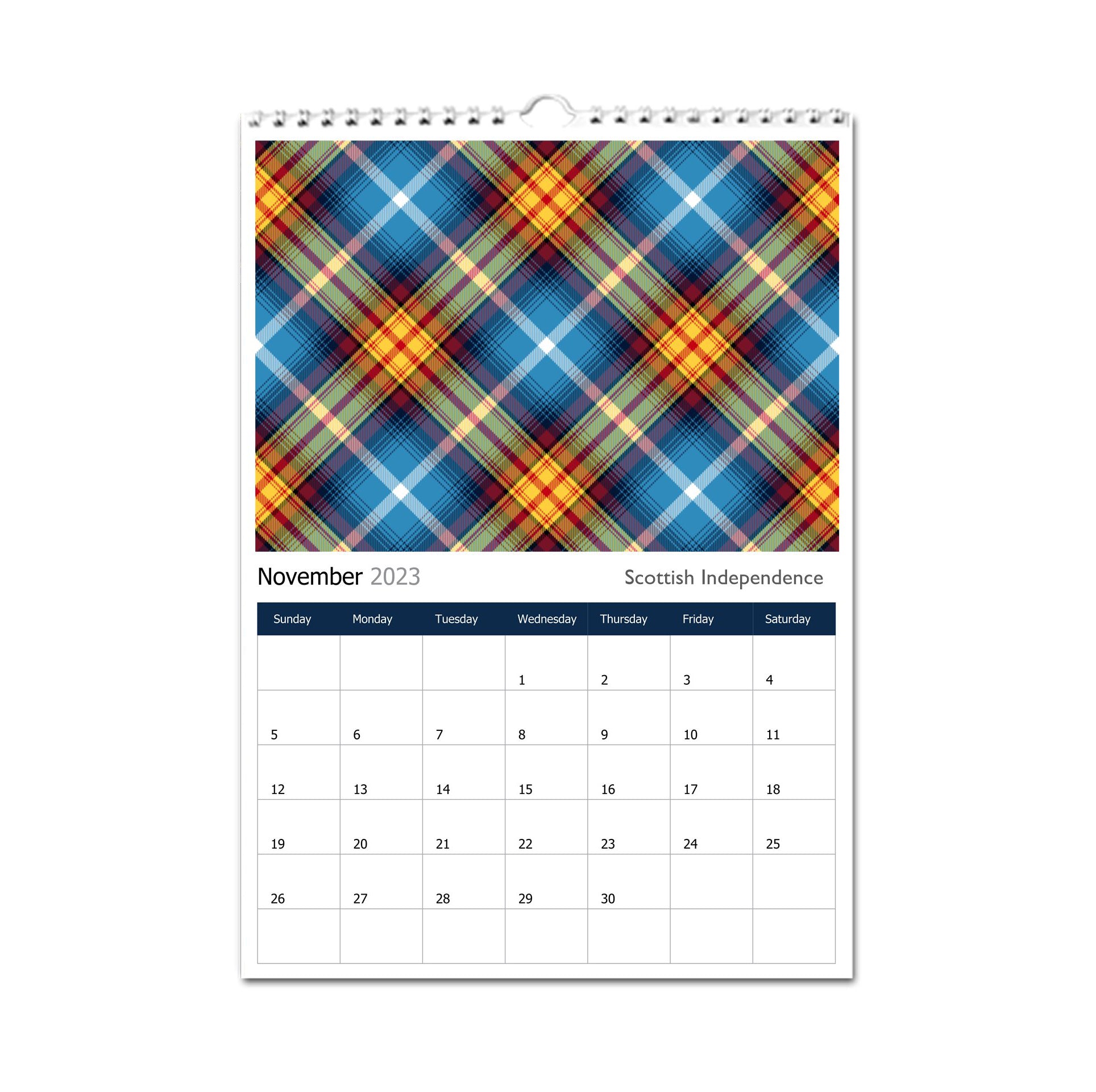 The Tartan Artisan perpetual CALENDAR - Declaration of Scottish Independence Edition
