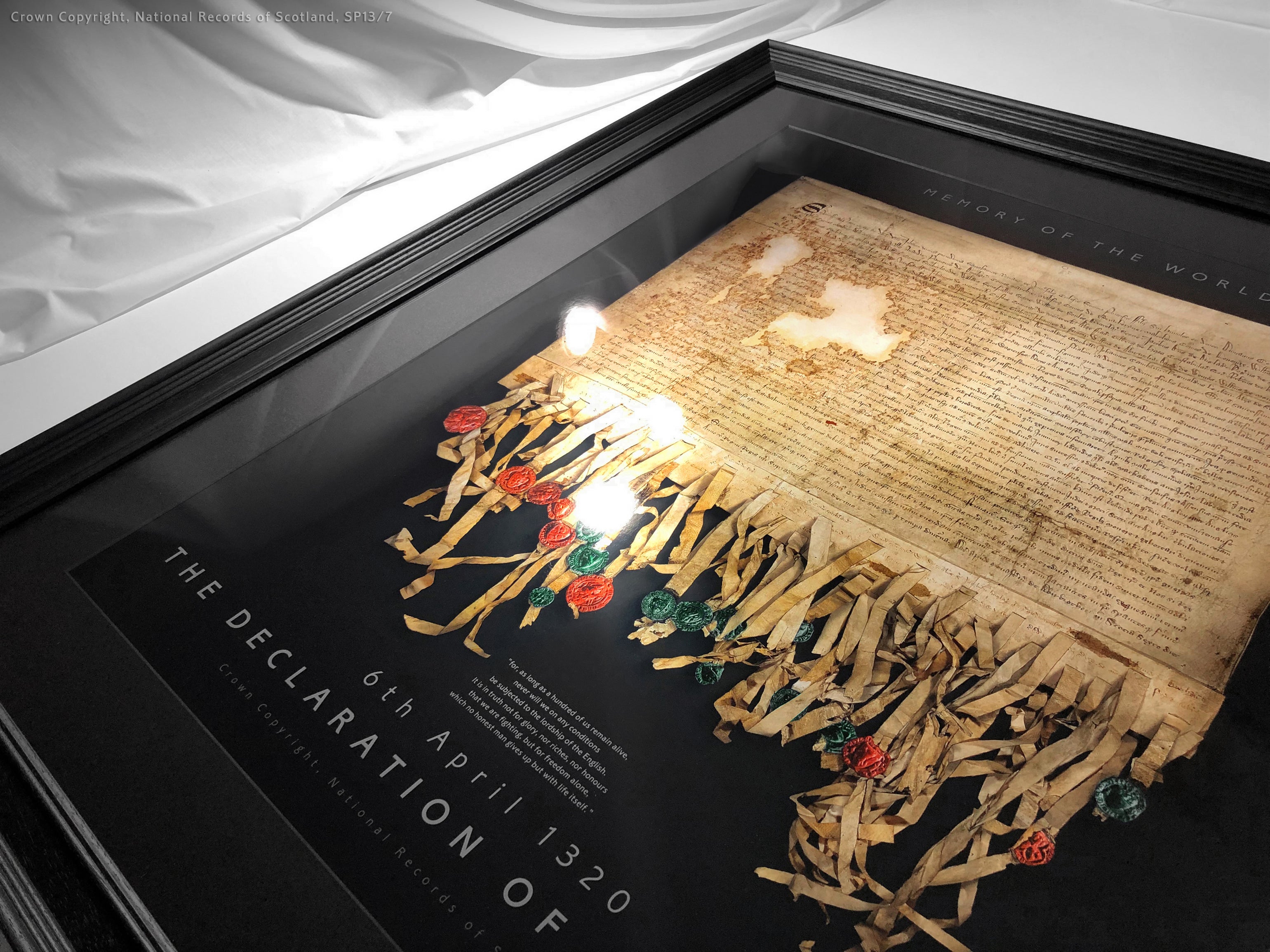 Declaration of Scottish Independence Gold Metallic Print Editions - Black Onyx