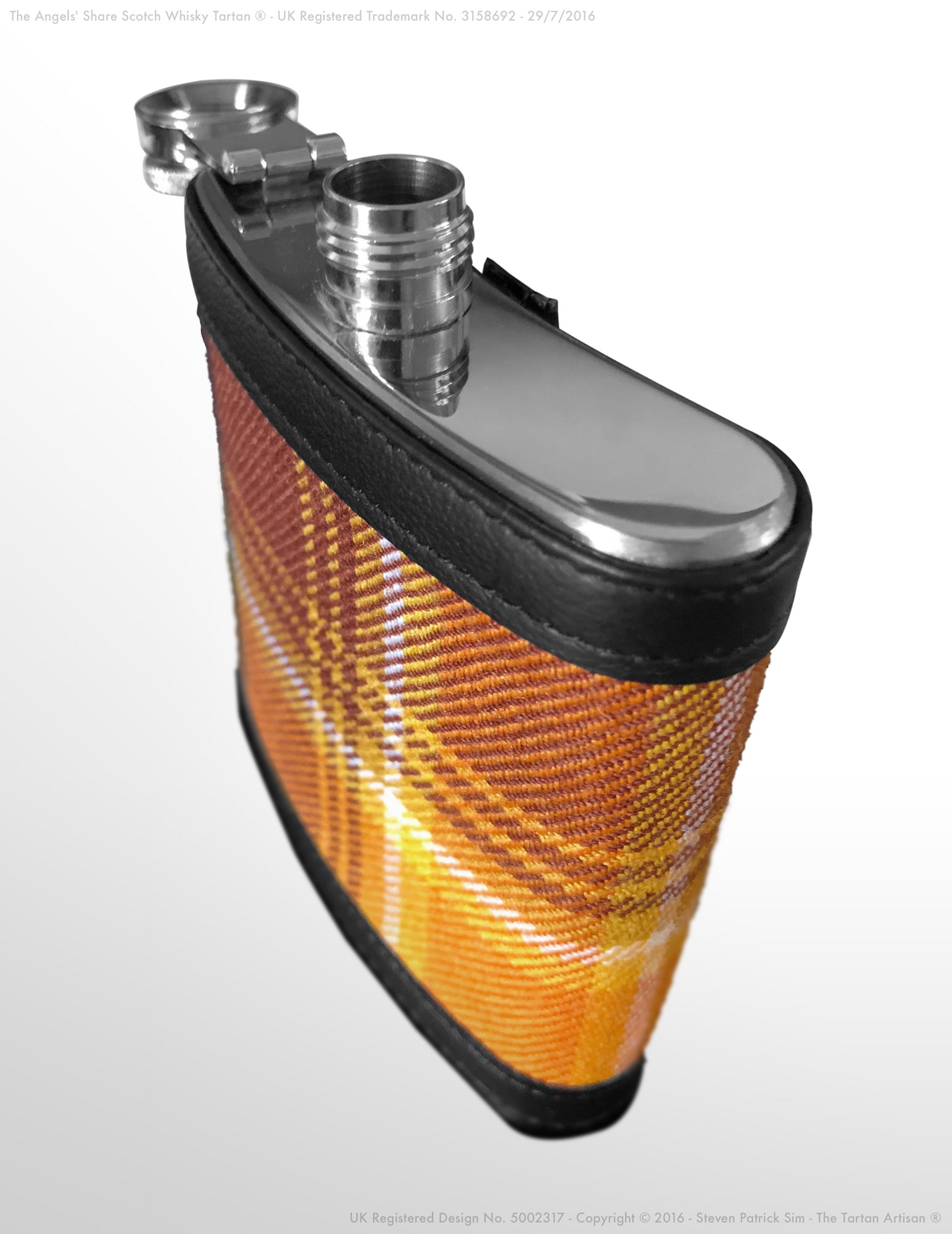 The Angels' Share - 6oz Stainless Steel Tartan Hip Flask