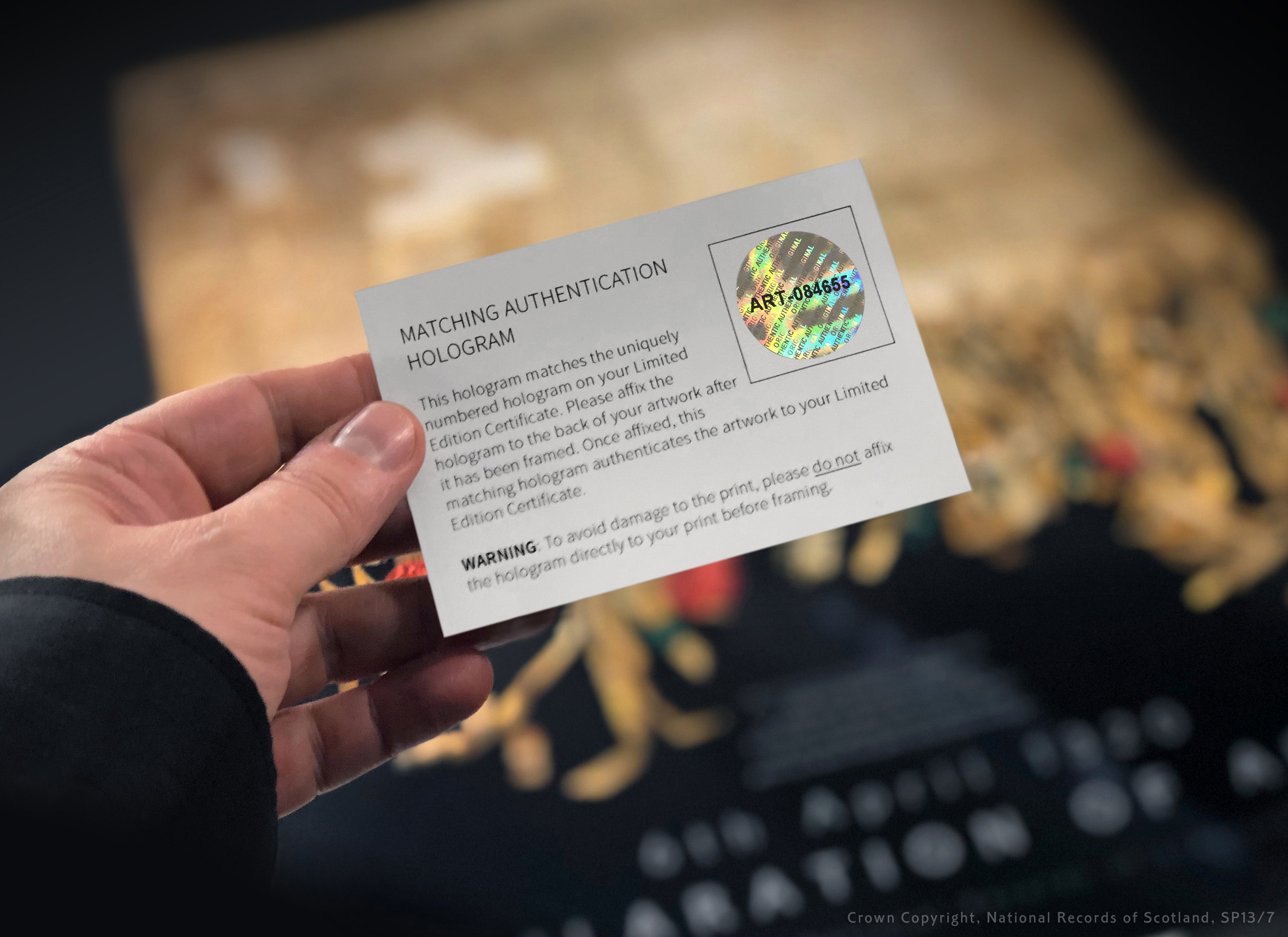 The DECLARATION OF ARBROATH - metallic print editions - shining like gold leaf - Black Onyx