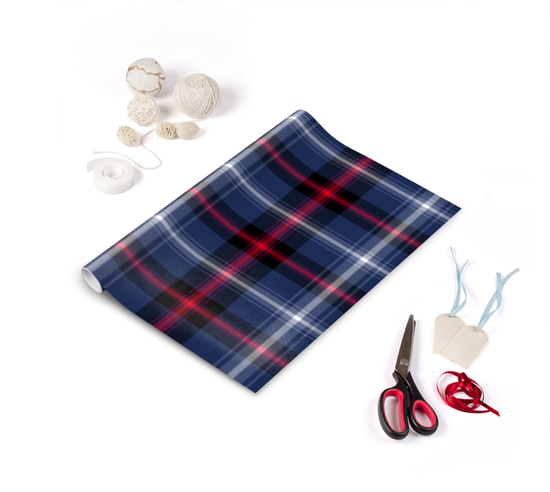 Designer wrapping paper exclusive to the Tartan Artisan ®. Featuring the Bell Rock Lighthouse 200th Anniversary Tartan, created in 2012 to commemorate the 200th anniversary of the Bell Rock Lighthouse, first lit on 1 February 1811