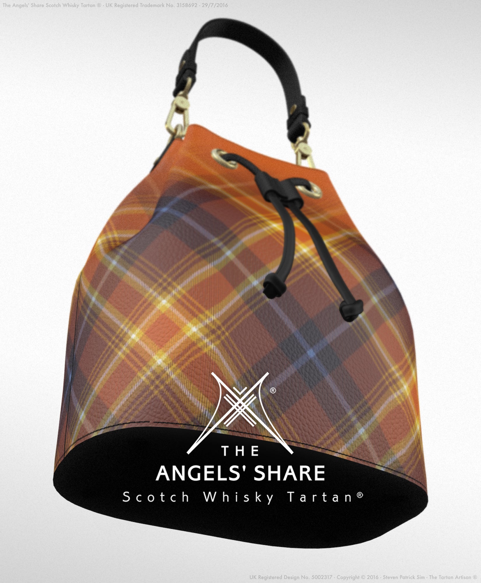 The Angels' Share - Custom Made Leather Bucket Bag - Whisky Amber