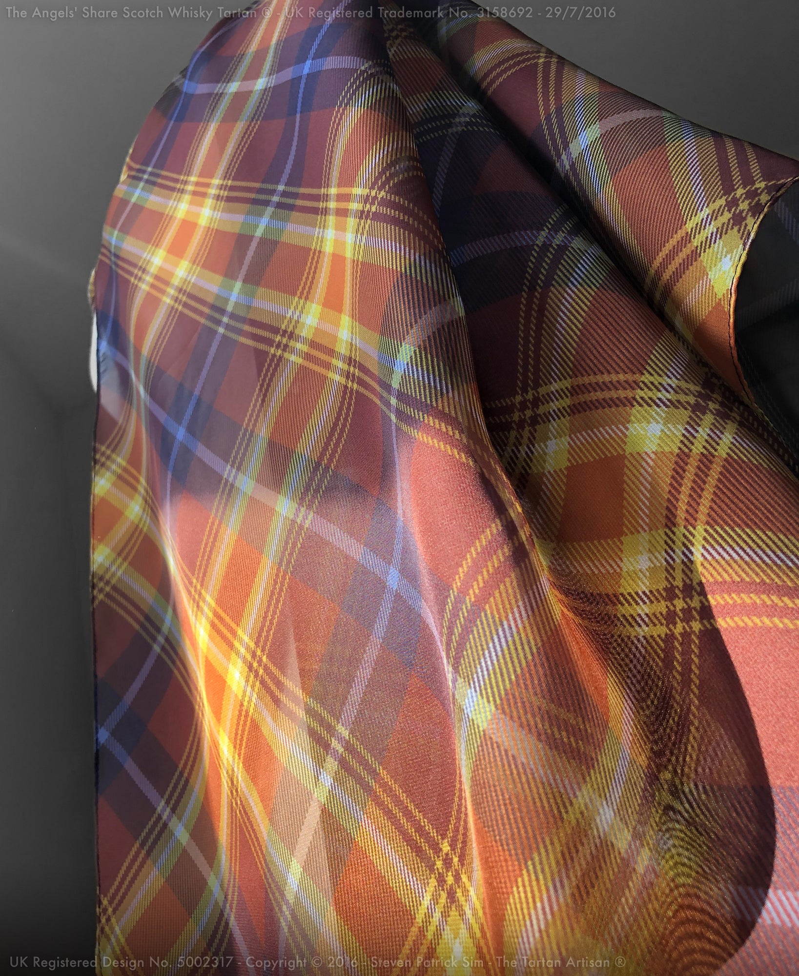 The Angels' Share Scotch Whisky Tartan® Paris Chiffon Scarf the ideal ladies gift