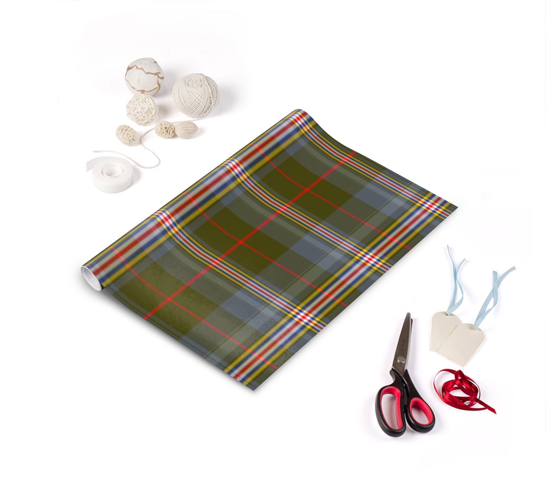 Designer wrapping paper exclusive to the Tartan Artisan ®. Featuring the Red Lichtie Spitfire Tartan, created in 2018 to pay tribute to the Spitfire, the flagship aircraft of the RAF, and specifically Arbroath's Red Lichtie Spitfire EP121