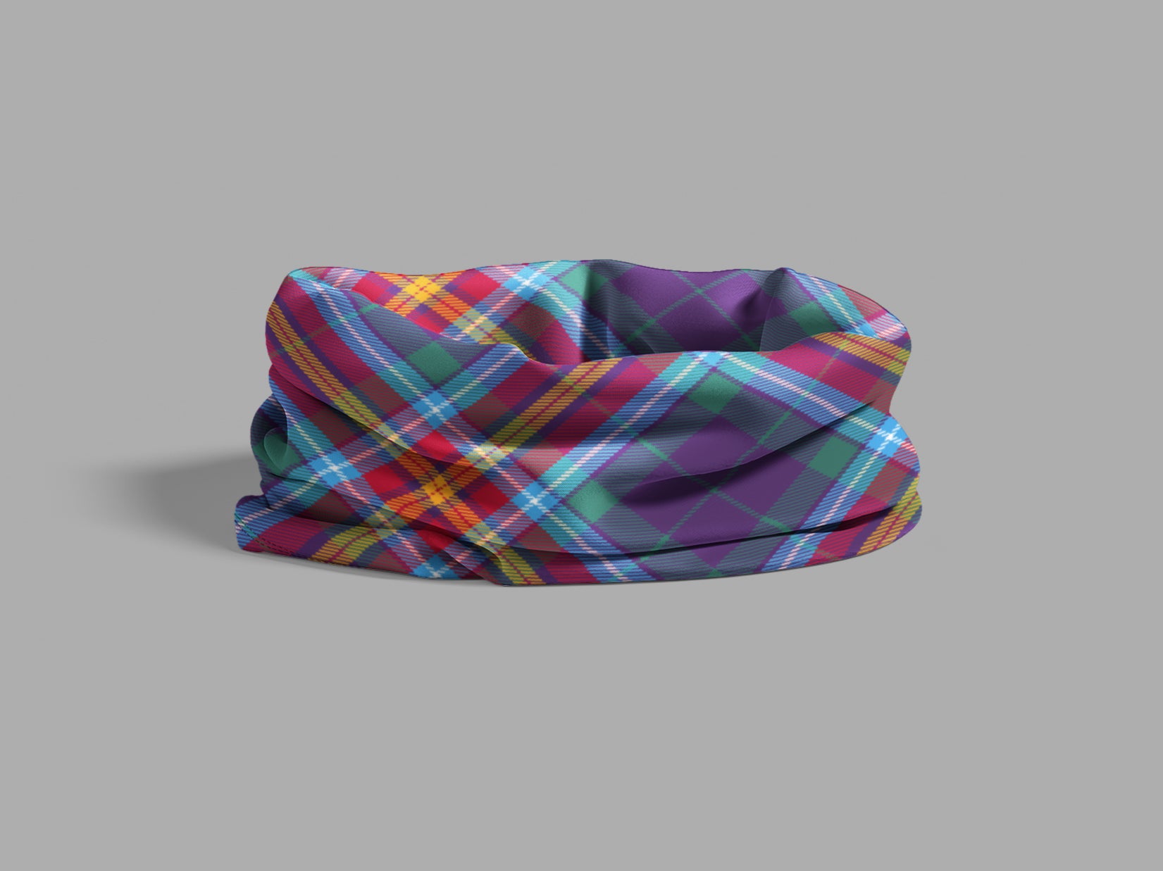 Alba Gu Brath Tartan Unisex Neck Gaiter - L - scrunched