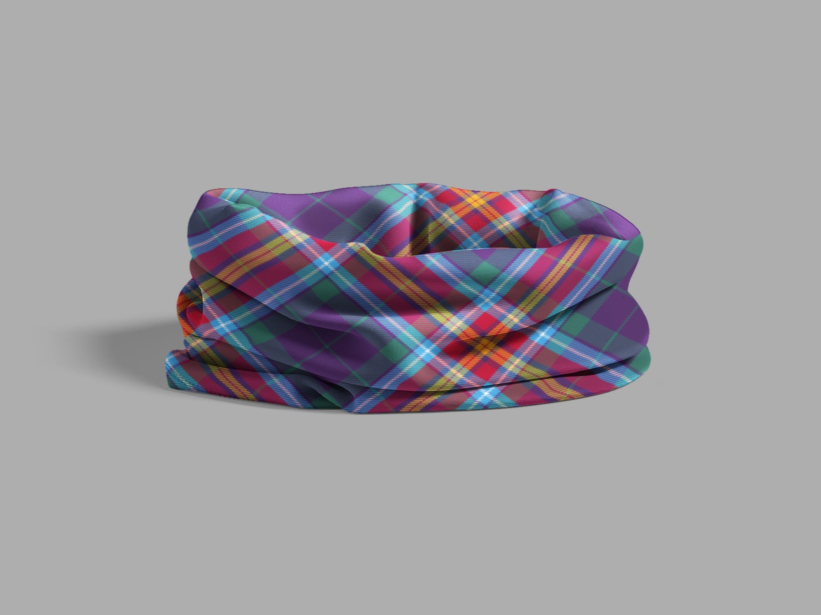 Alba Gu Brath Tartan Unisex Neck Gaiter - S - scrunched