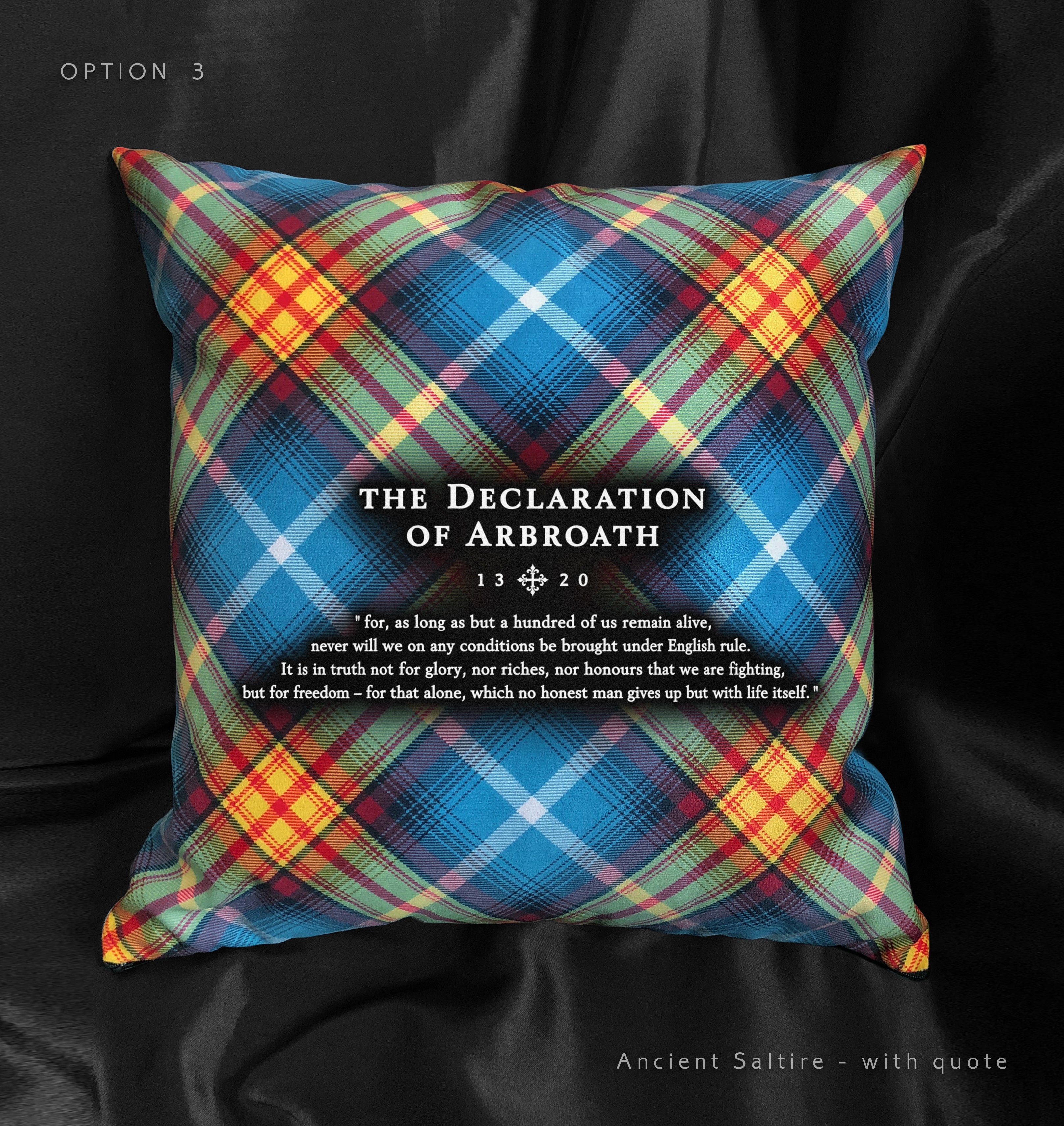 The Declaration of Arbroath soft faux suede cushion