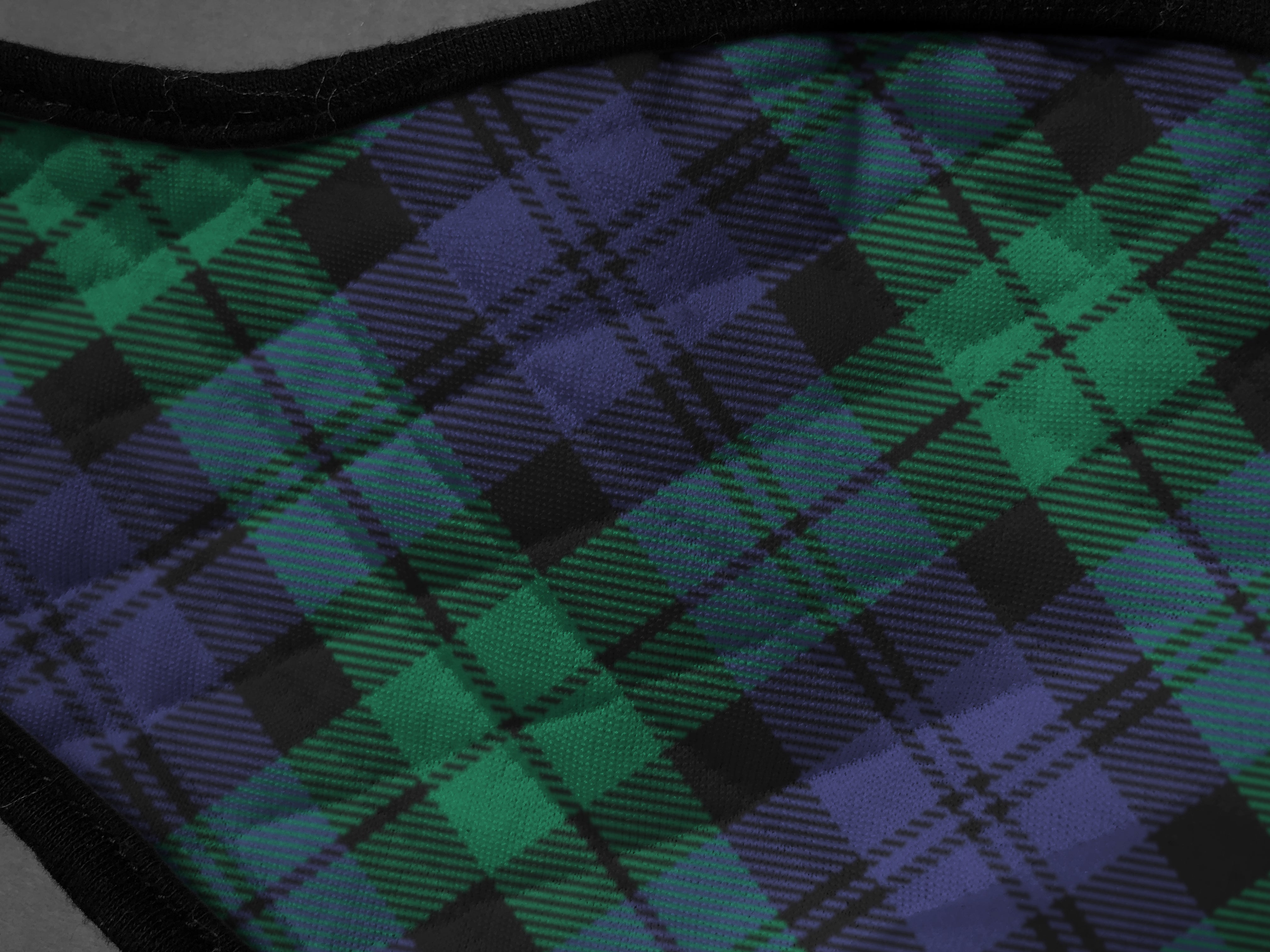 Black Watch Tartan Face Masks by the Tartan Artisan Arbroath