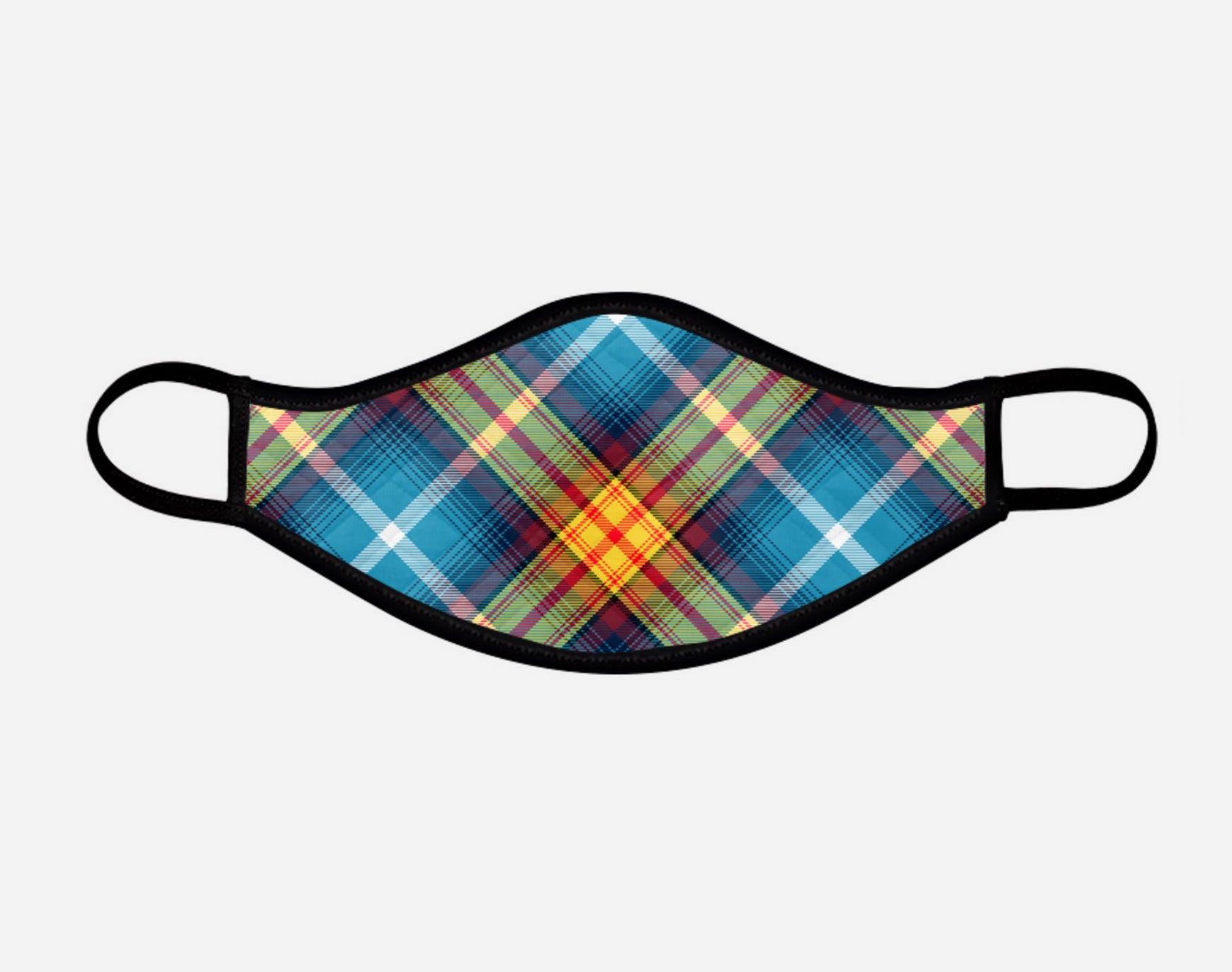 The Declaration of Scottish Independence Arbroath 6th April 1320 Contoured Tartan custom printed face mask - Small - by the Steven Patrick Sim Tartan Artisan - Stevie Tartan Guy Arbroath, Scotland