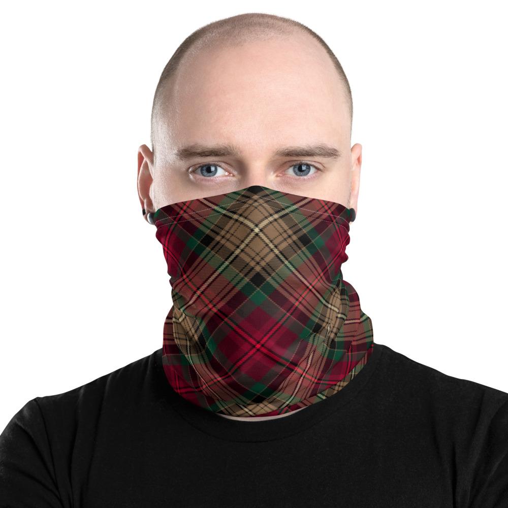 Declaration of Arbroath 7th Centennial Anniversary Tartan Neck Gaiter Snood face covering with filter Large Sett Pattern