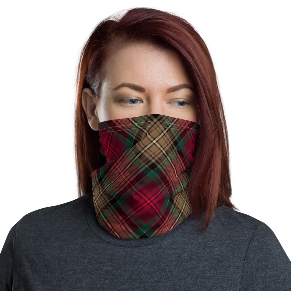 Declaration of Arbroath 7th Centennial Anniversary Tartan Neck Gaiter Snood face covering with filter Large Sett Pattern unisex