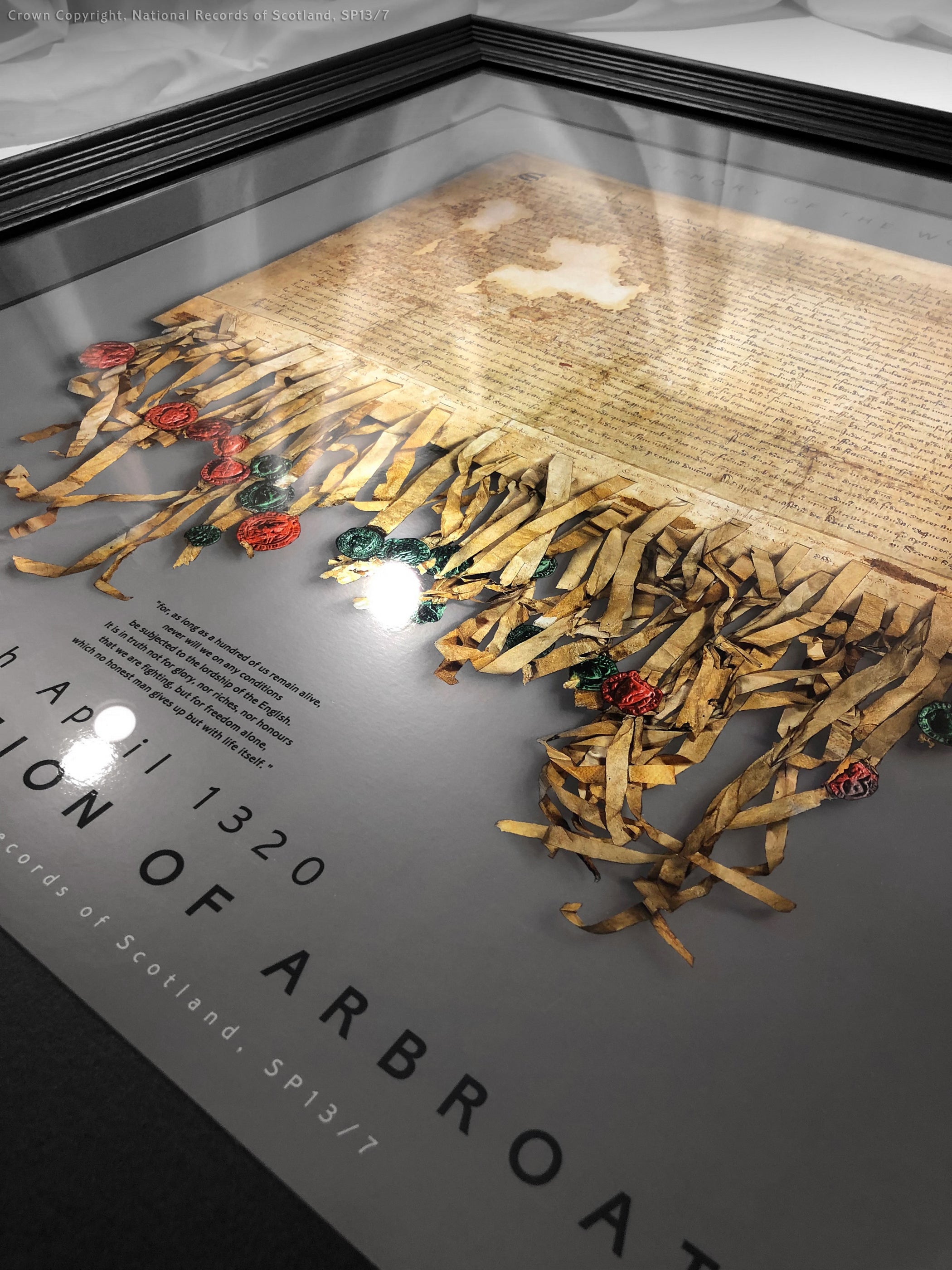 Declaration of Scottish Independence Gold Metallic Print Editions - Pewter