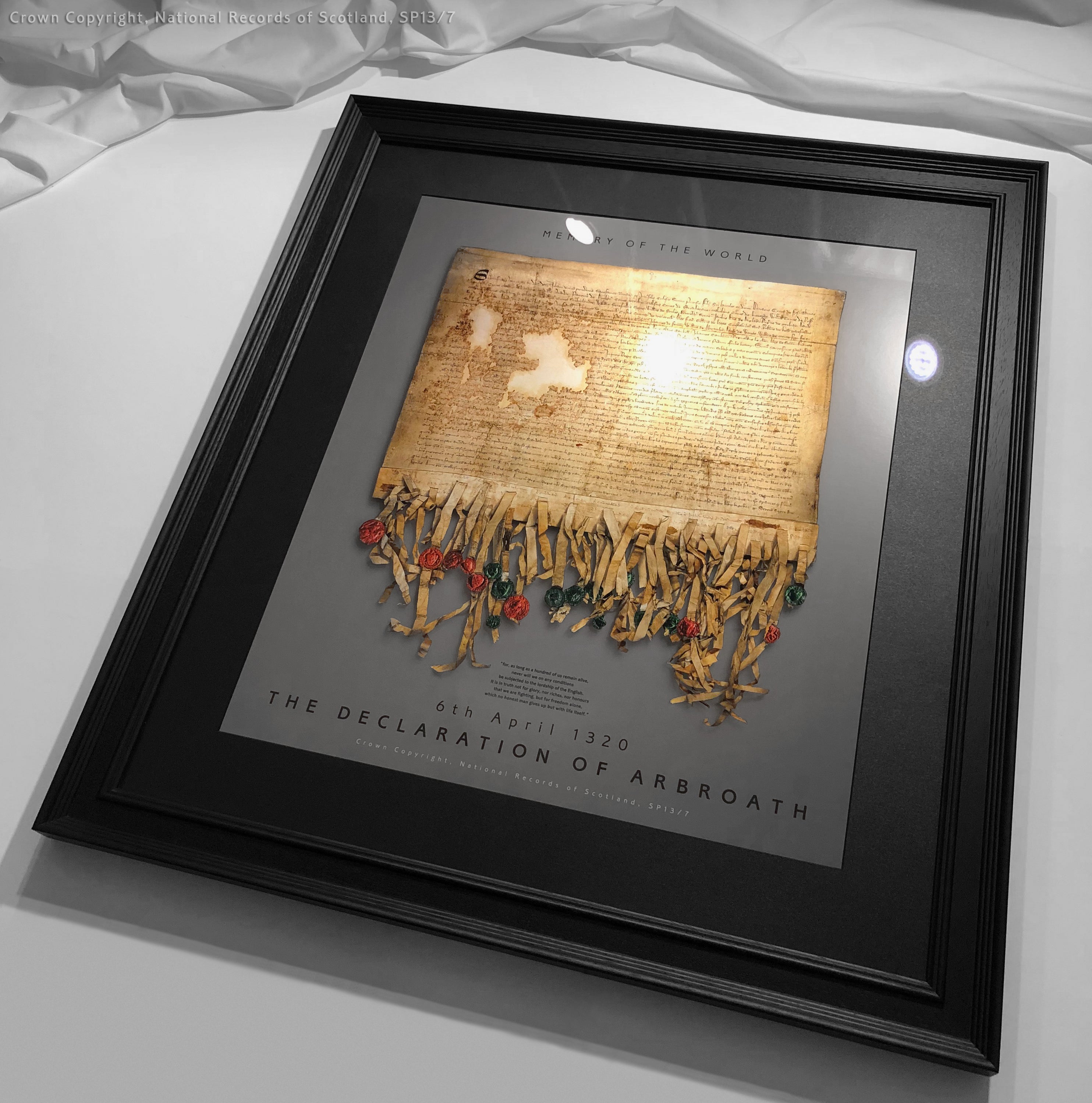 The Declaration of Arbroath Gold Metallic Print Editions - Pewter - Only 700 copies