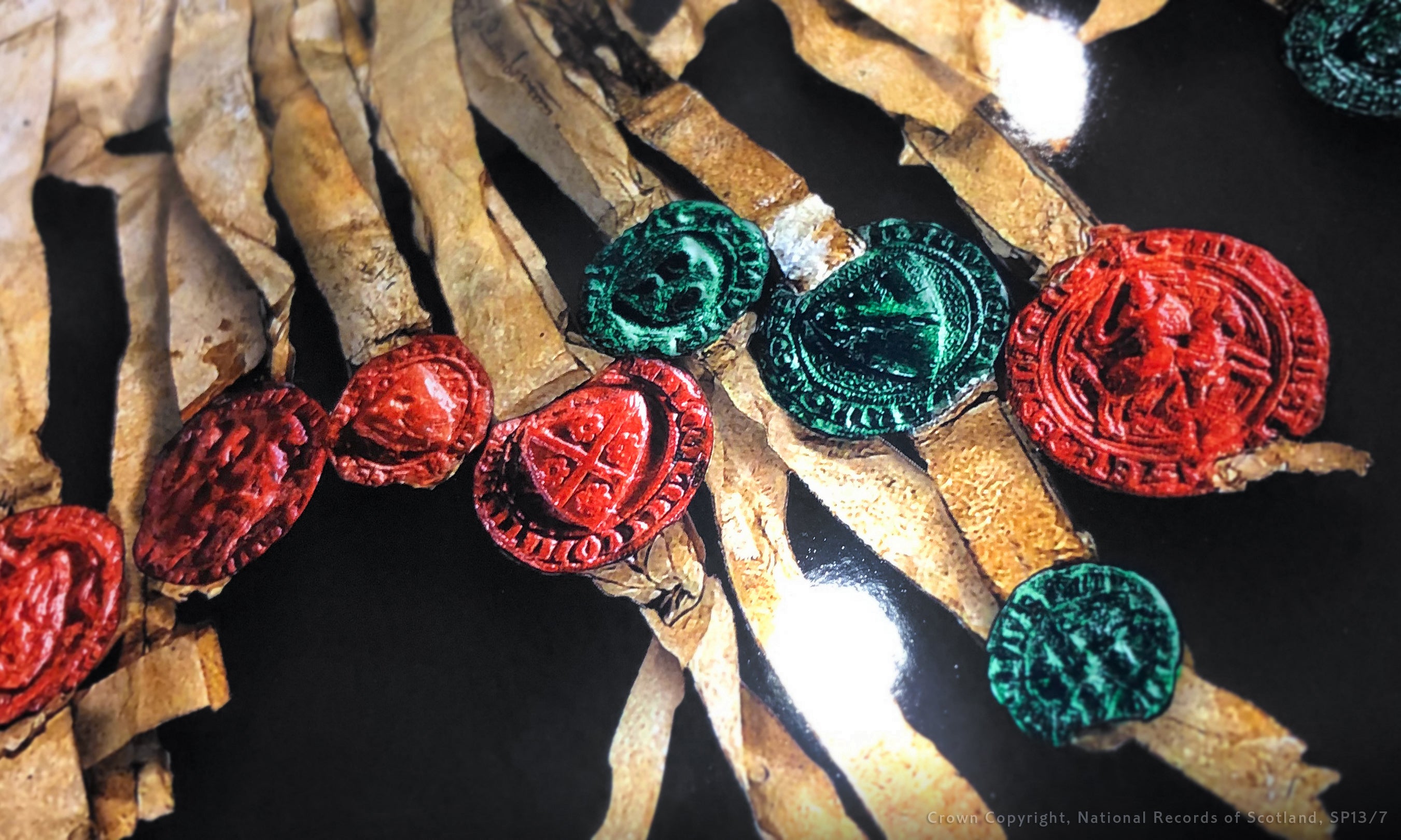 Declaration of Arbroath fine art gold metallic print editions - Created by Steven Patrick Sim, the Tartan Artisan - Black Onyx