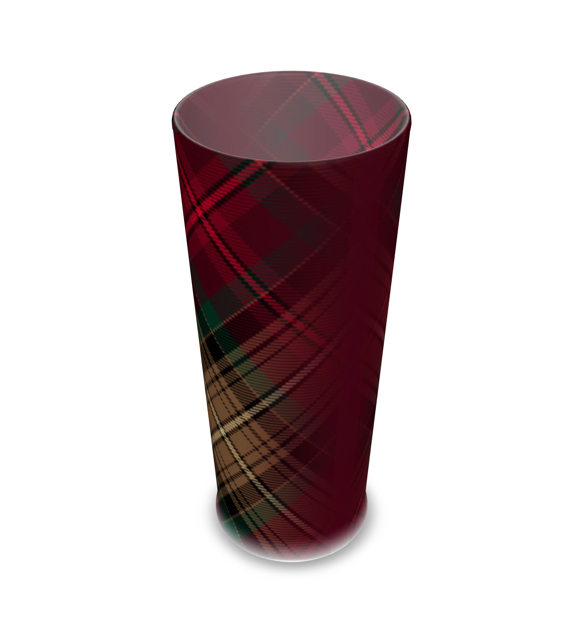 Declaration of Arbroath 7th Centennial - Frosted Beer Glass - simply the 7th Centennial Tartan