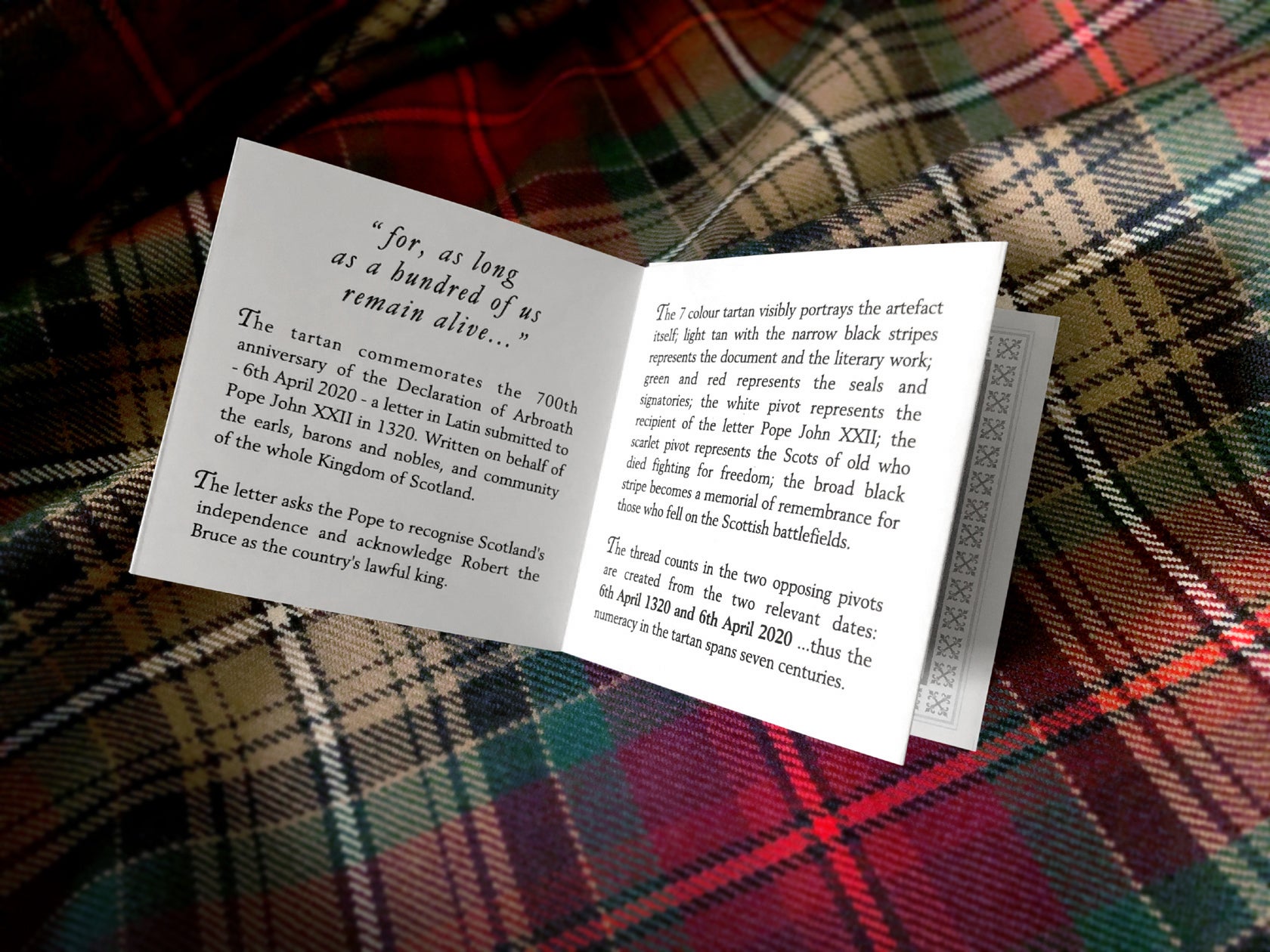 Declaration of Arbroath 7th Centennial - Tartan Tie - Numbered edition