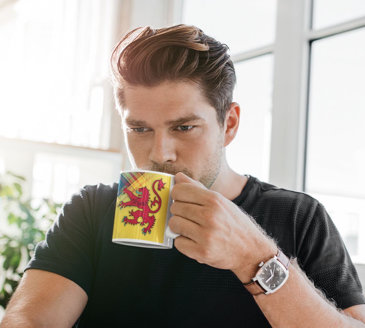 Declaration of Scottish Independence Arbroath 6th April 1320 Lion Rampant Steven Patrick Sim Tartan mug 2