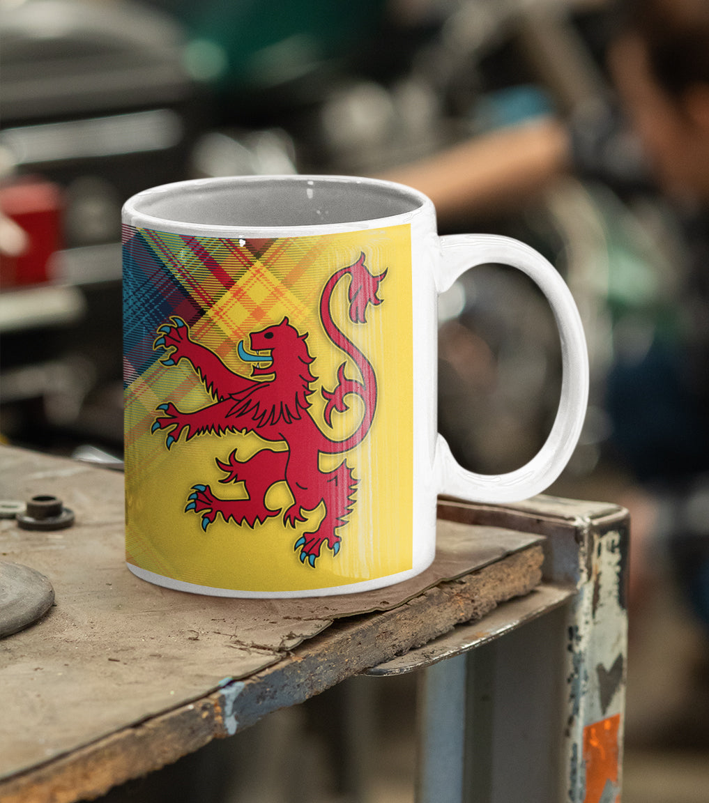 Declaration of Scottish Independence Arbroath 6th April 1320 Lion Rampant Steven Patrick Sim Tartan mug 3