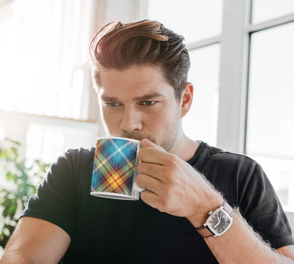 Declaration of Scottish Independence Arbroath 6th April 1320 Steven Patrick Sim Tartan mug 2