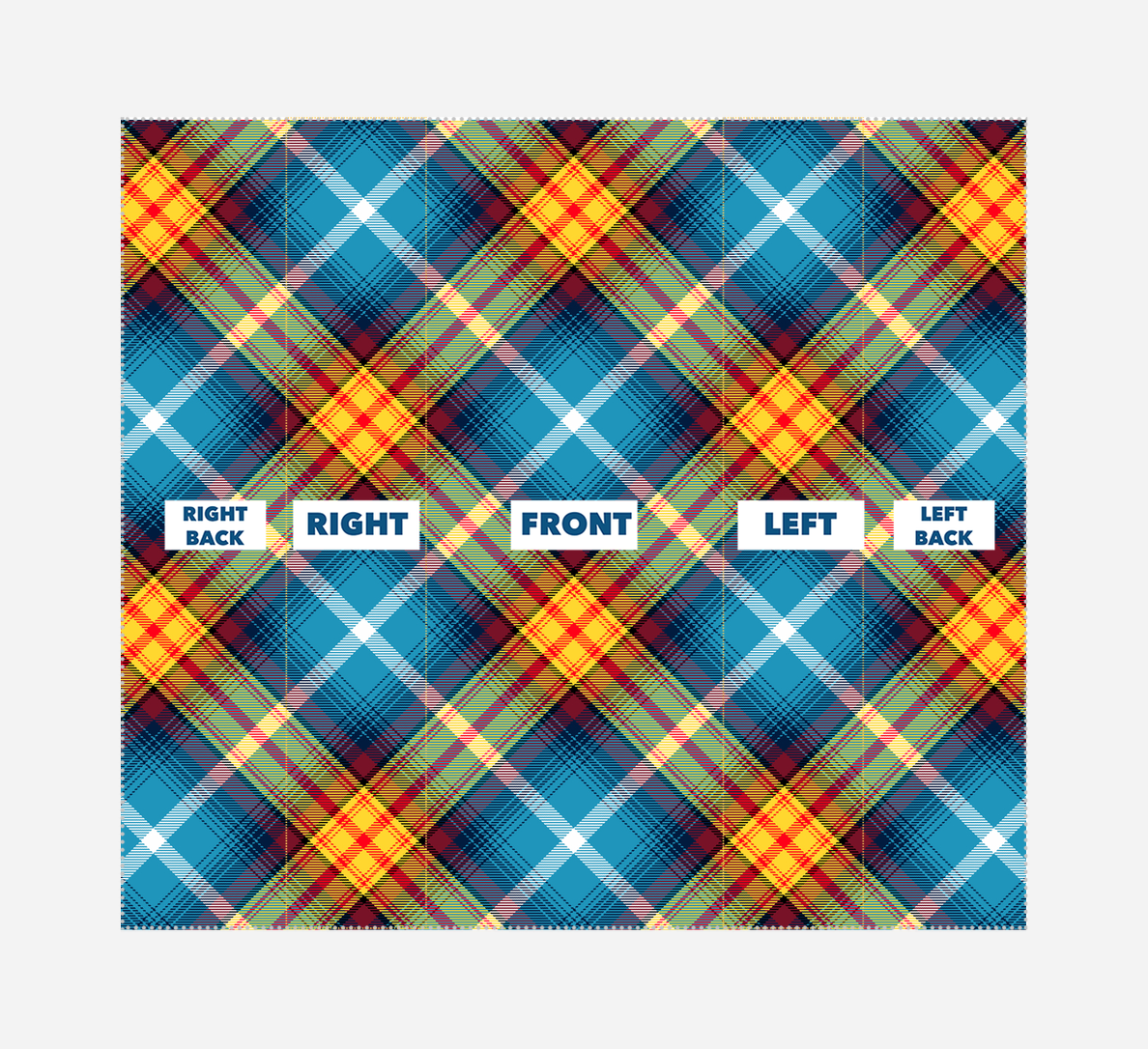 Declaration of Scottish Independence Tartan 1320 Unisex Neck Gaiter printed areas - Large Sett