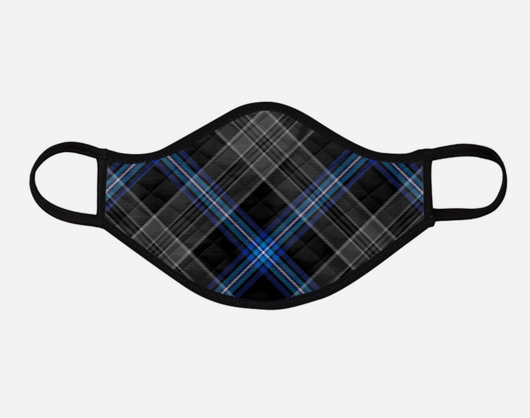 Earthrise Tartan Custom Facemask - Large - by Steven Patrick Sim the Tartan Artisan