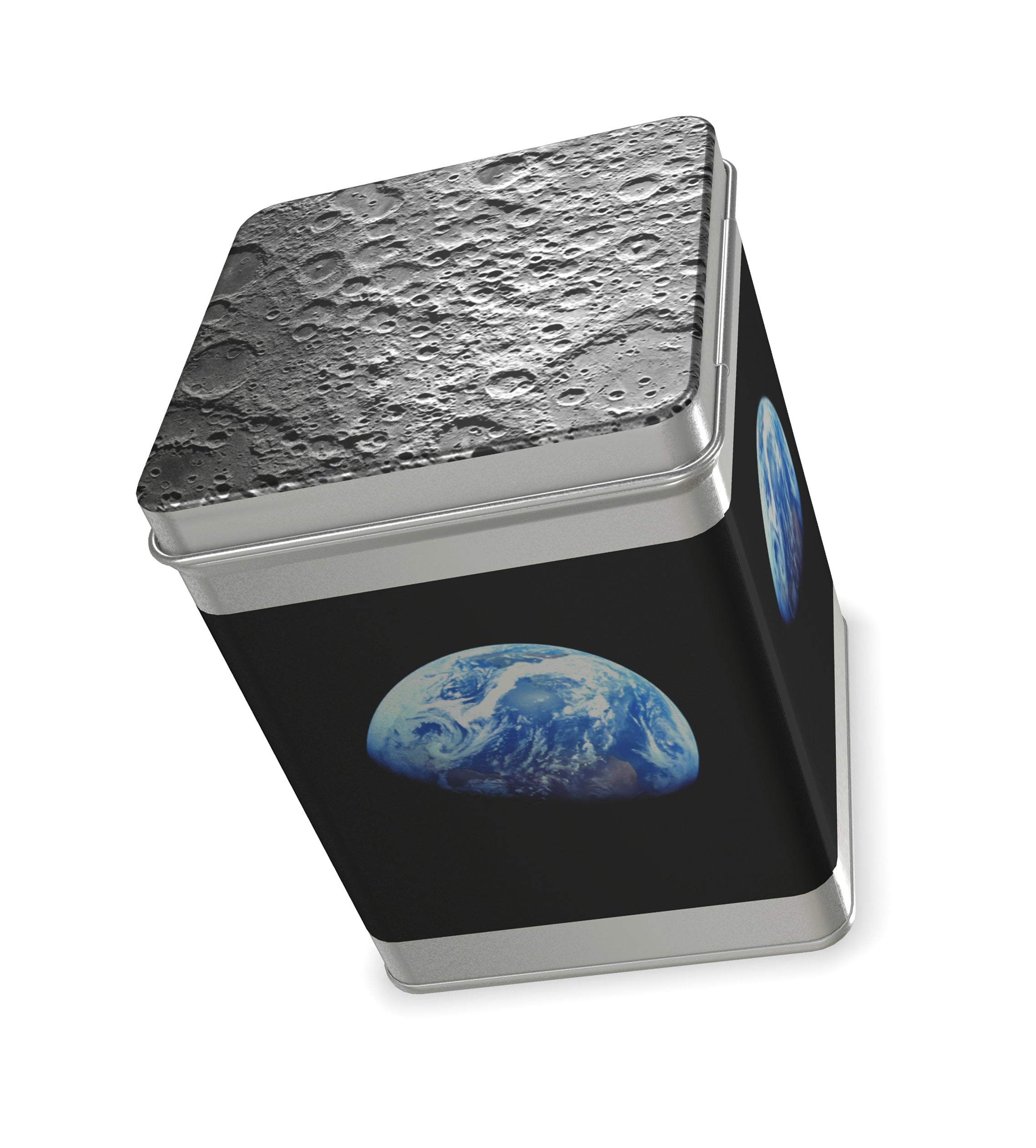 Earthrise 2.0 - Metal Tea Caddy with Craters - 5