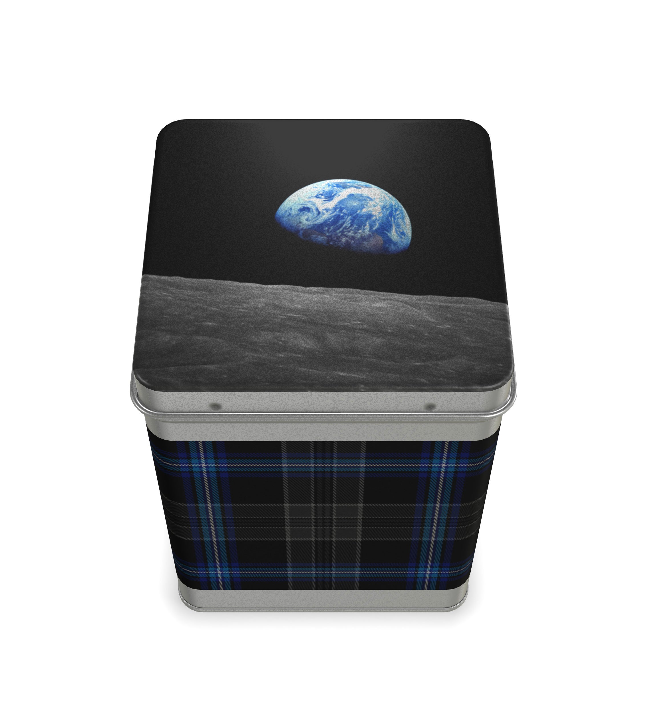 Earthrise 2.0 - Metal Tea Caddy with Tartan - 3