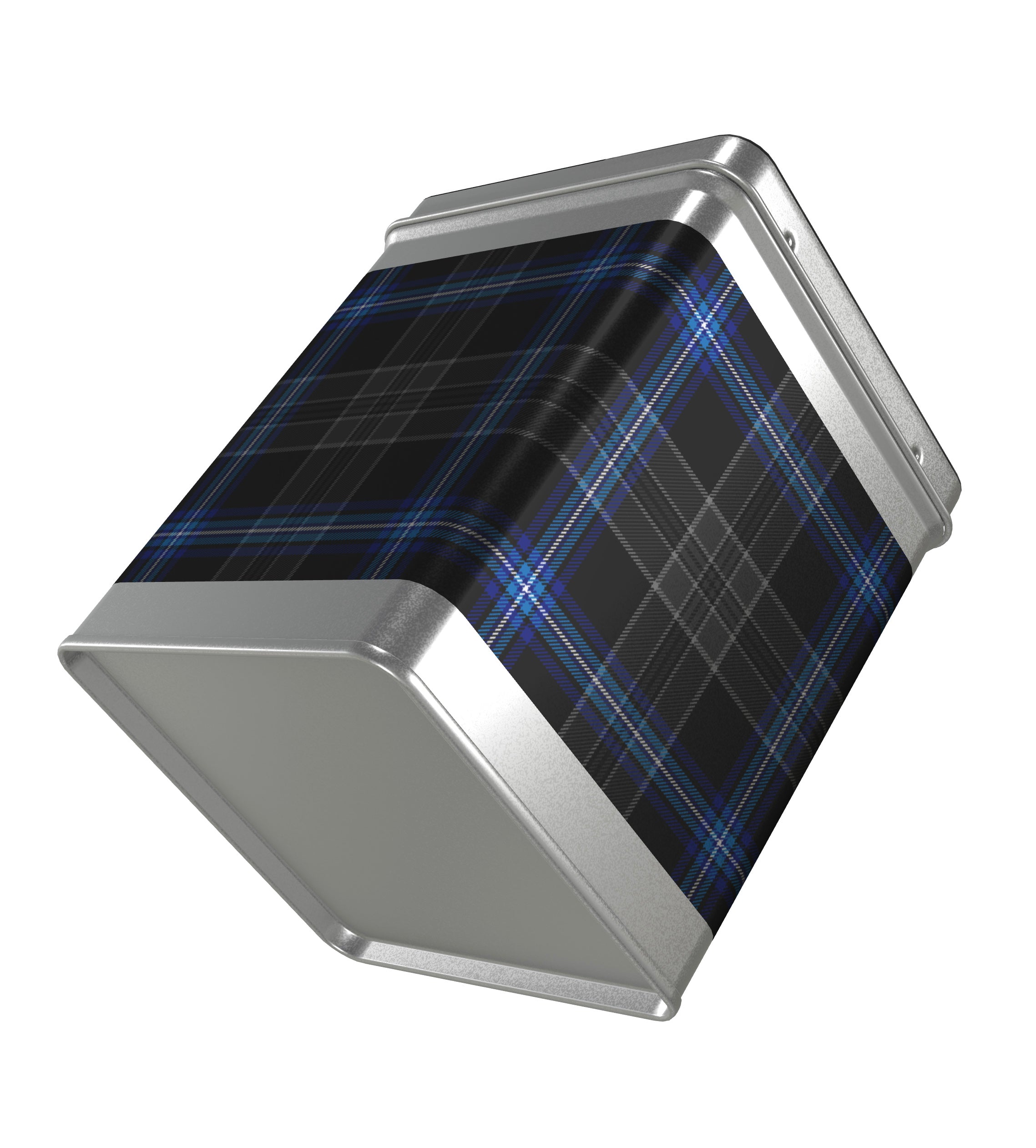 Earthrise 2.0 - Metal Tea Caddy with Tartan - 4