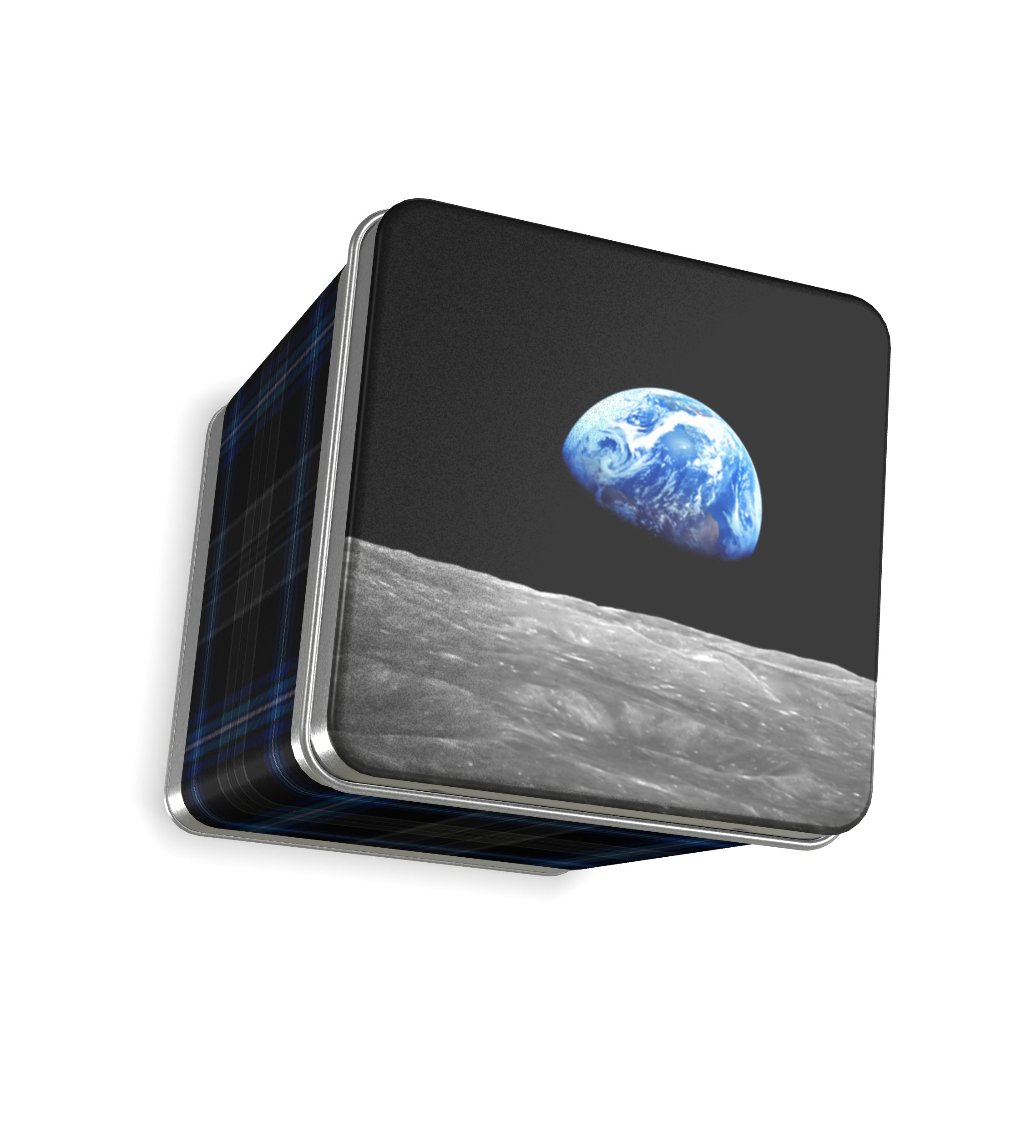 Earthrise 2.0 - Metal Tea Caddy with Tartan - 5