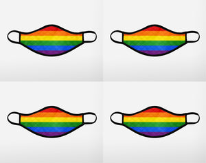 Gay Pride custom printed face mask - Small - Four Pack