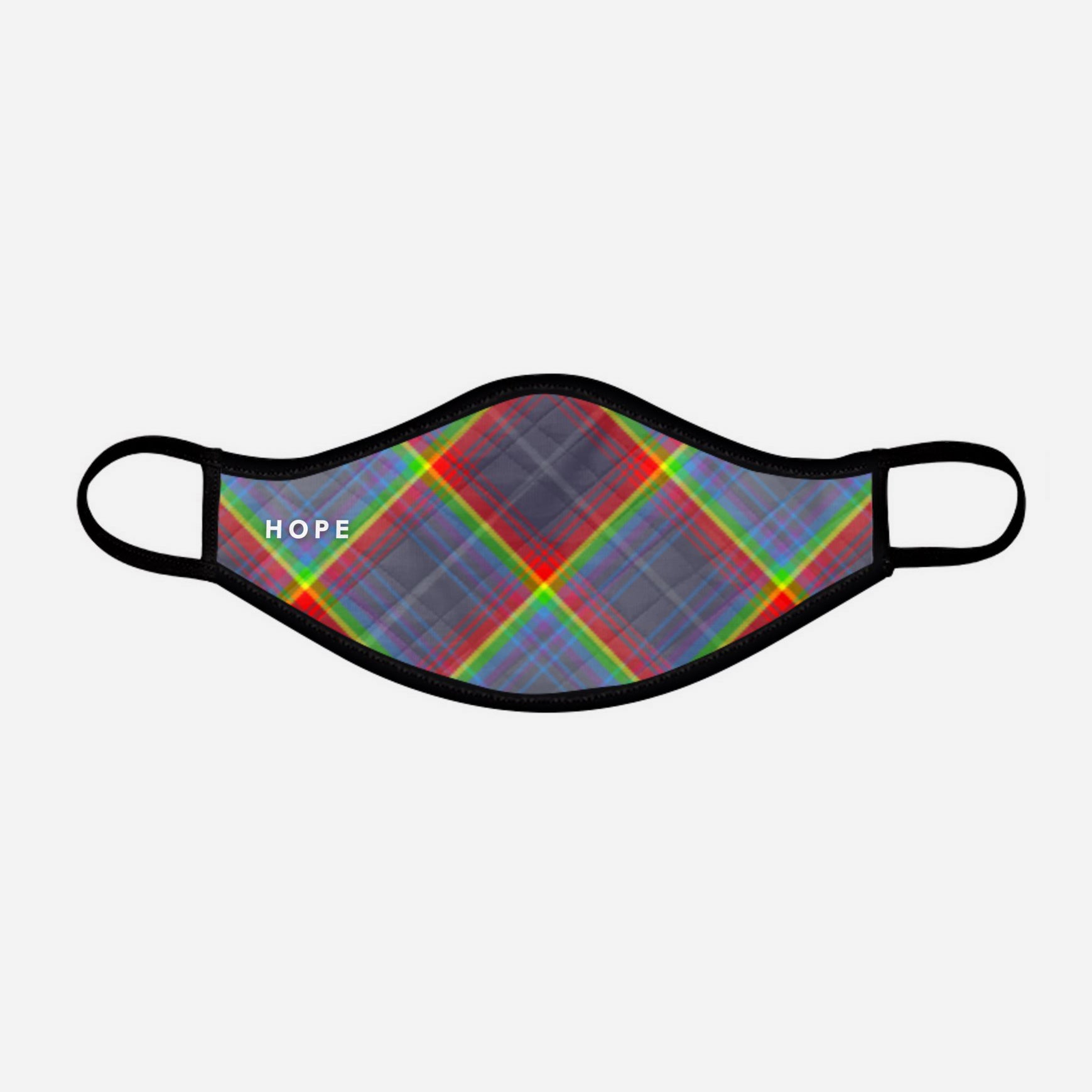Scotland's Grace NHS Hope rainbow - cover - 19 - pandemic Coronavirus - Nicola Sturgeon - Scottish face mask cloth covering filter - Nicola Sturgeon - by Steven Patrick Sim the Tartan Artisan - Stevie Tartan Guy - small