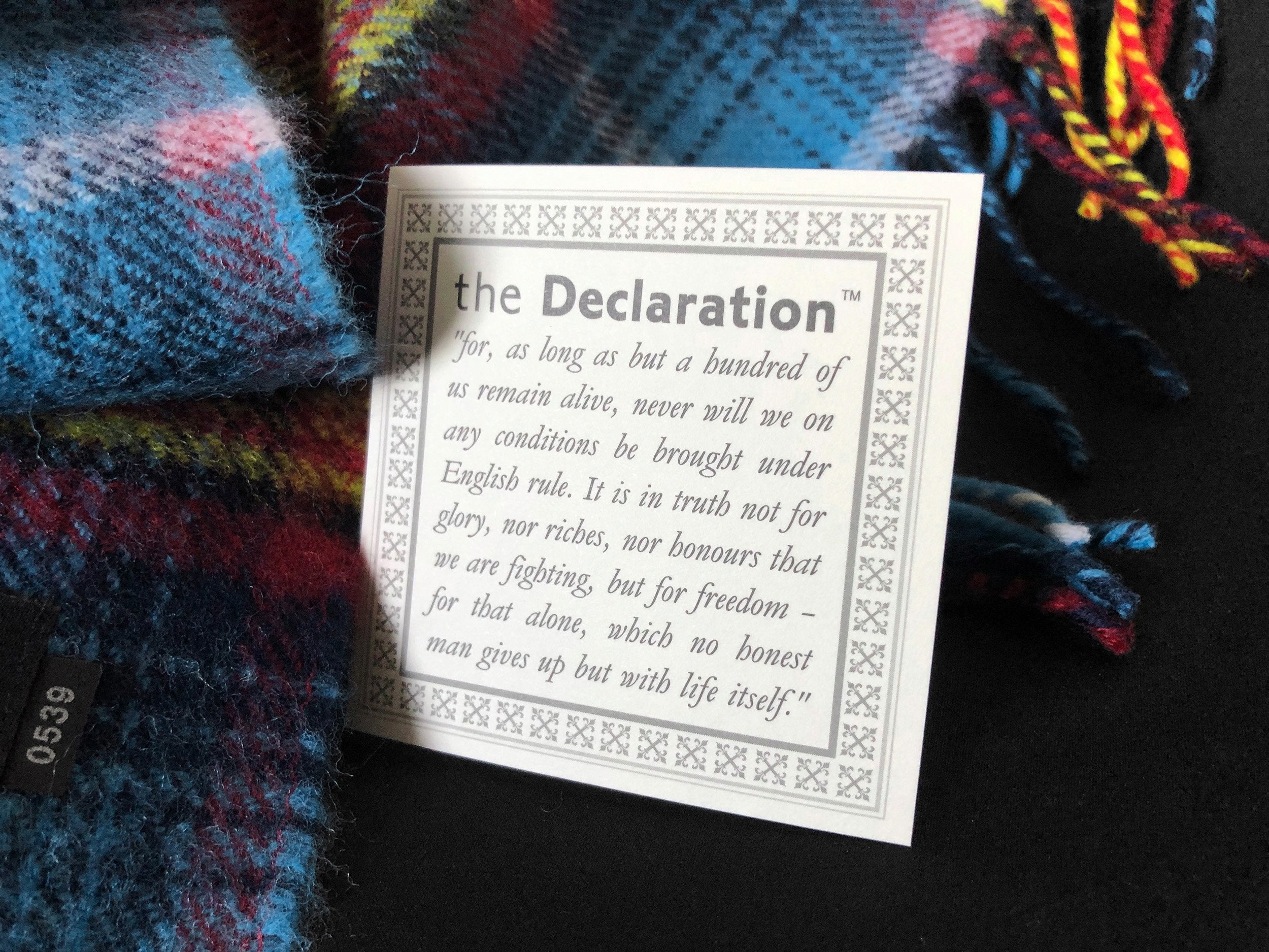 The Declaration of Scottish Independence Tartan - LAMBSWOOL SCARF